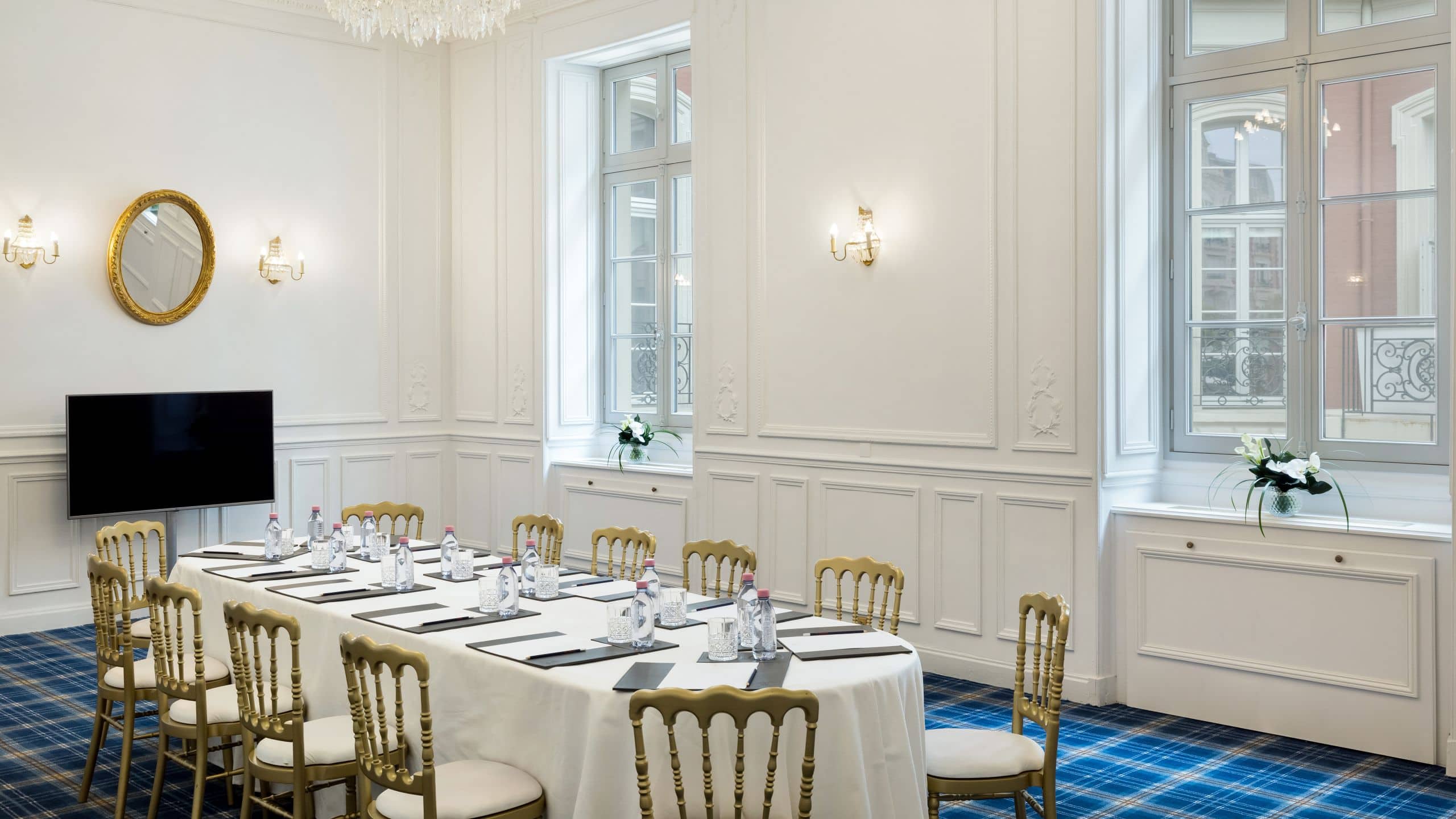 1 of 4 Hôtel du Palais Biarritz Mathilde Meeting Room Table Setup