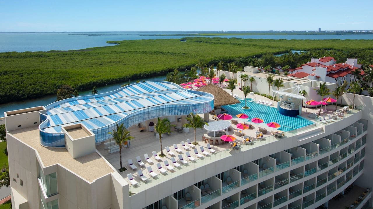 Xcelerate Pool Aerial Pano