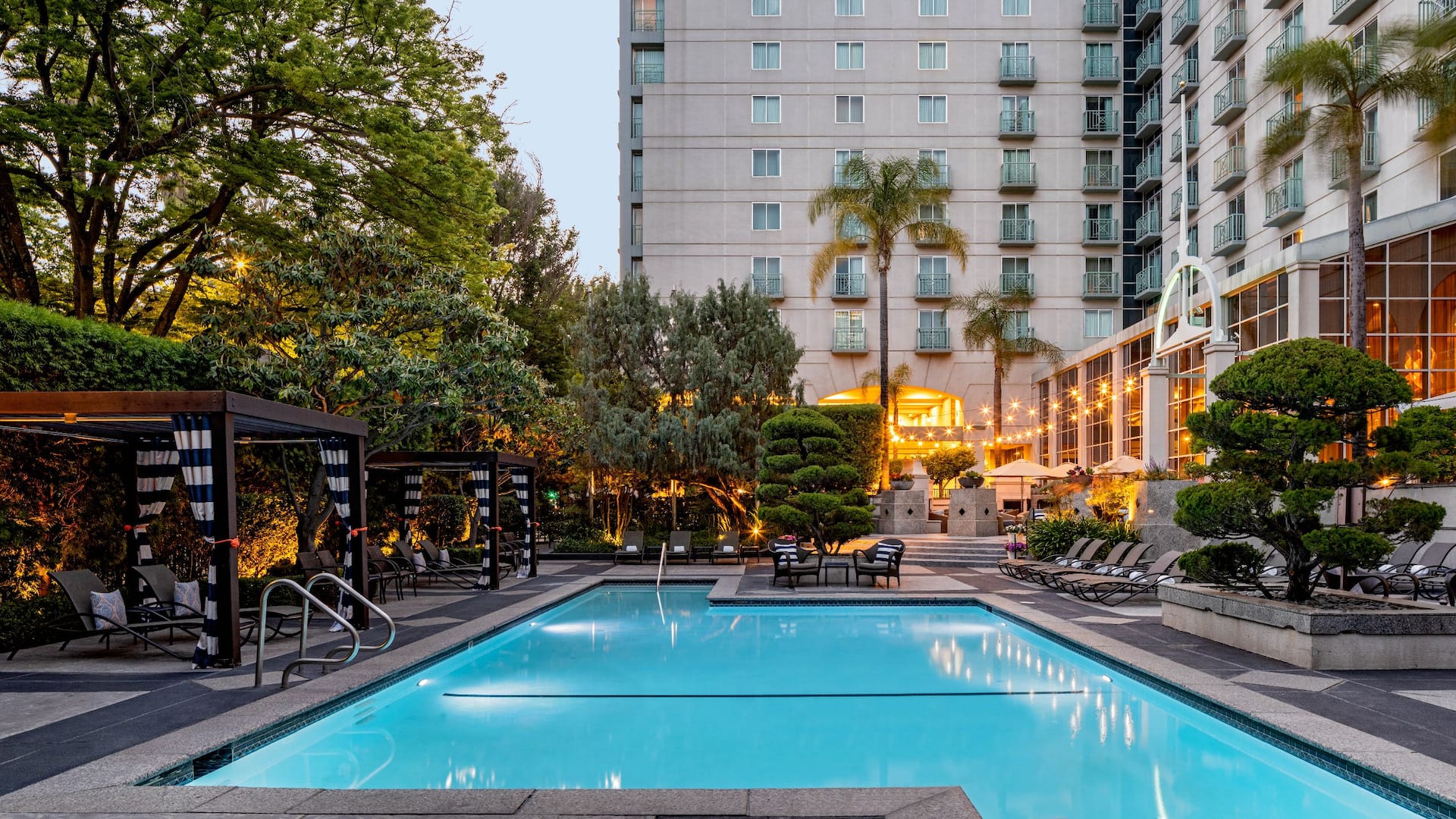 Hyatt Regency Sacramento Dusk Pool Windows