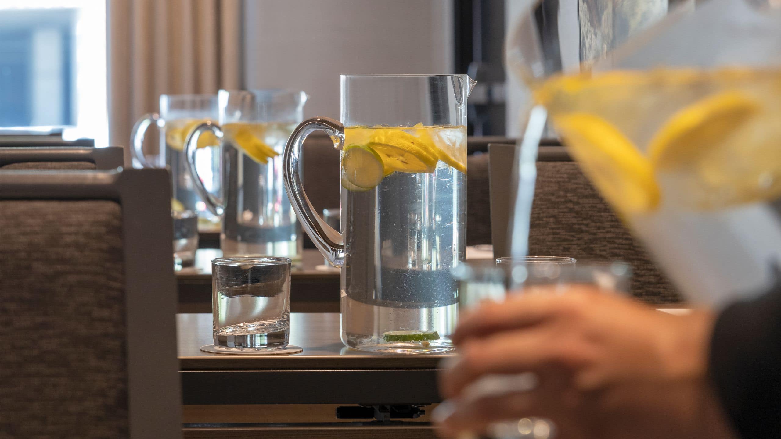 Hyatt Centric Santa Clara Silicon Valley Meeting Room Lemon Water