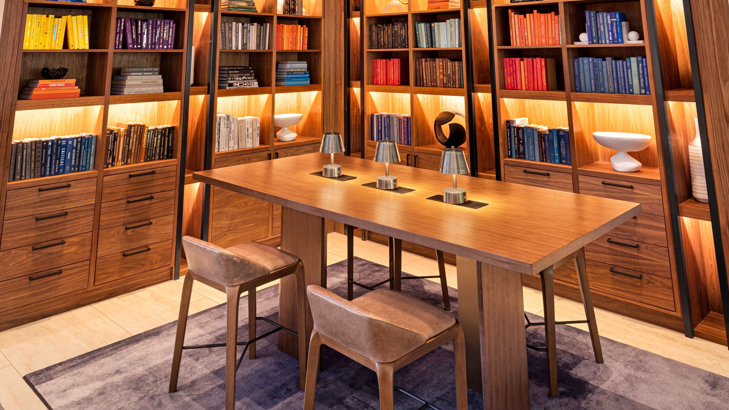 Hyatt Centric Santa Clara Silicon Valley Library Table Chair Books