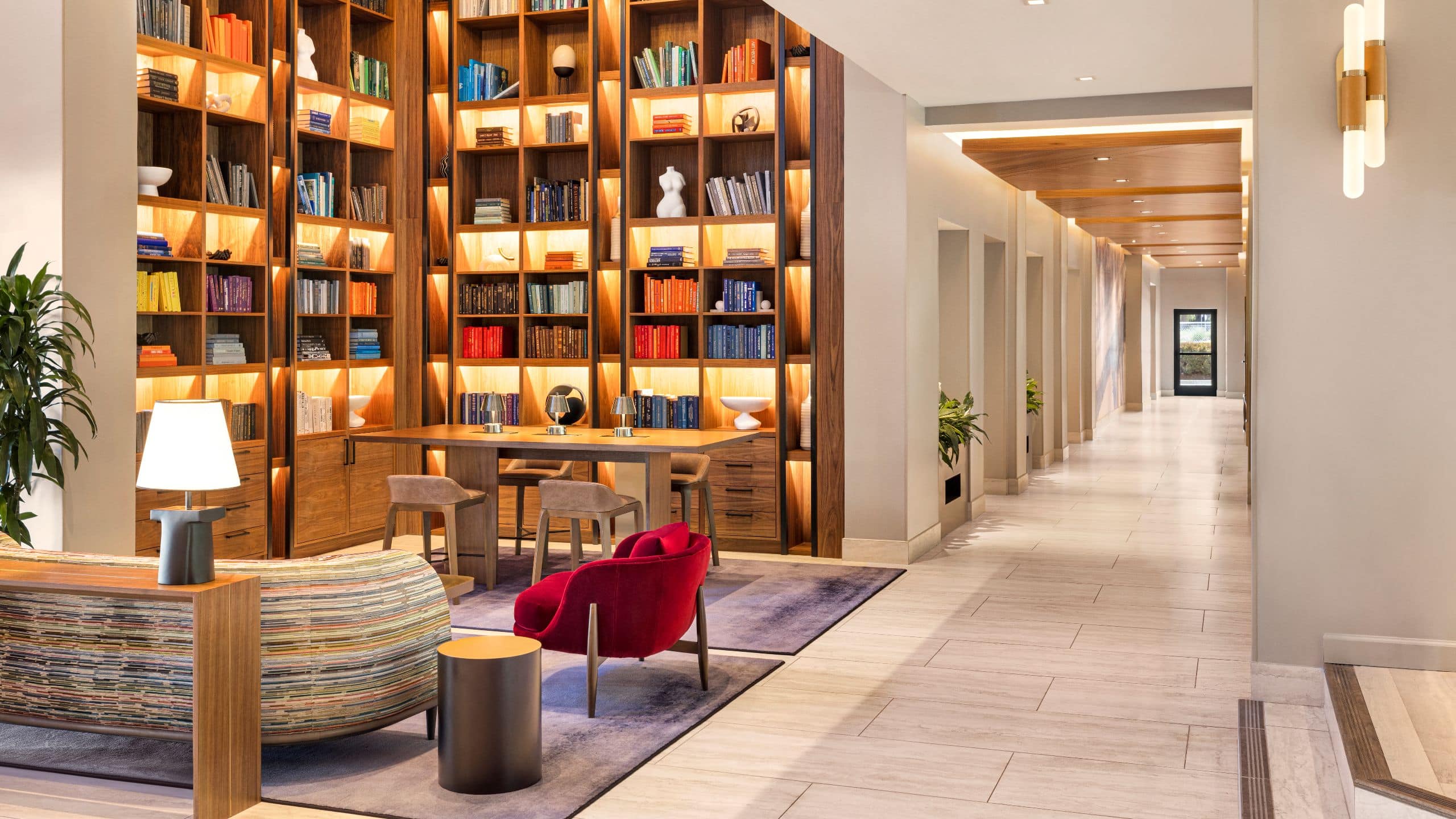 Hyatt Centric Santa Clara Silicon Valley Library Books Seating