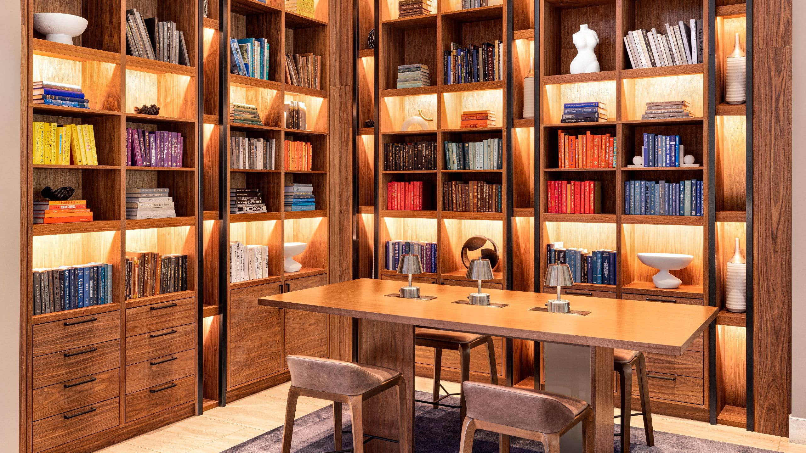 Hyatt Centric Santa Clara Silicon Valley Library Shelf Books