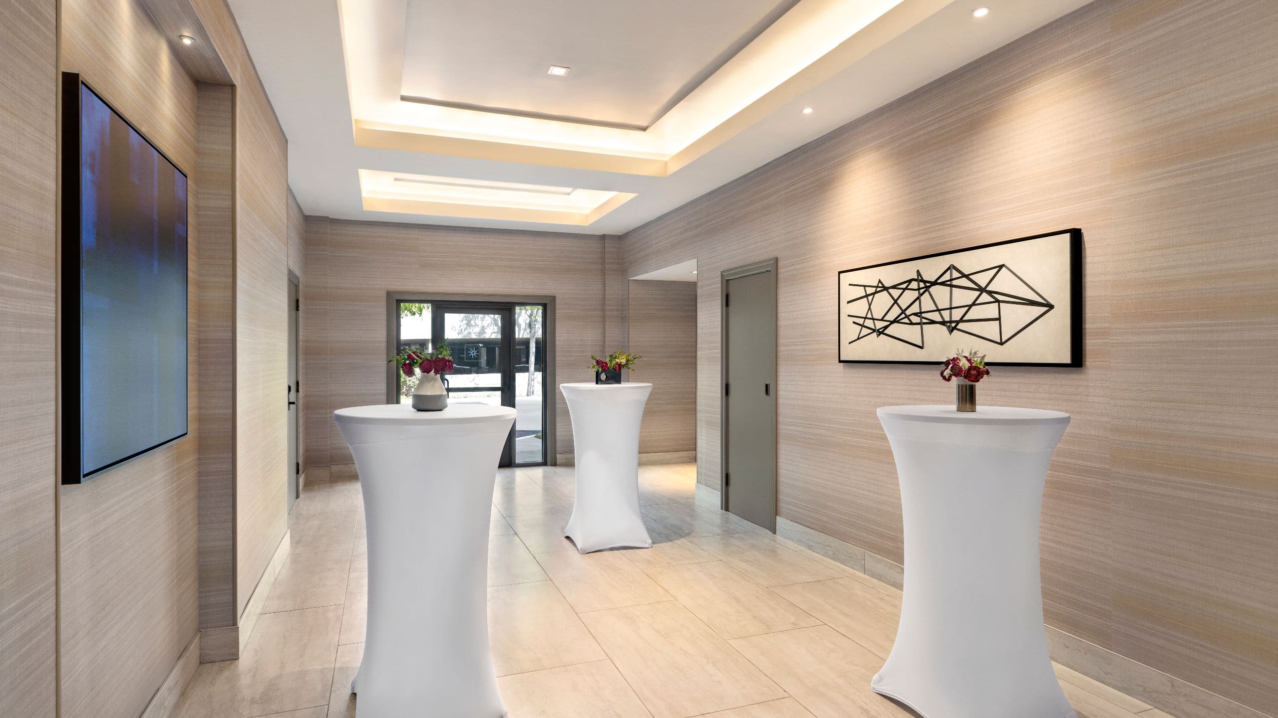 Hyatt Centric Santa Clara Silicon Valley Pre Function Foyer Tables