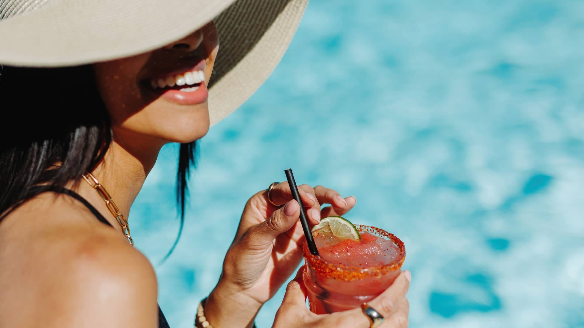 Hyatt Regency La Jolla at Aventine Pool Woman Beverage Cocktail