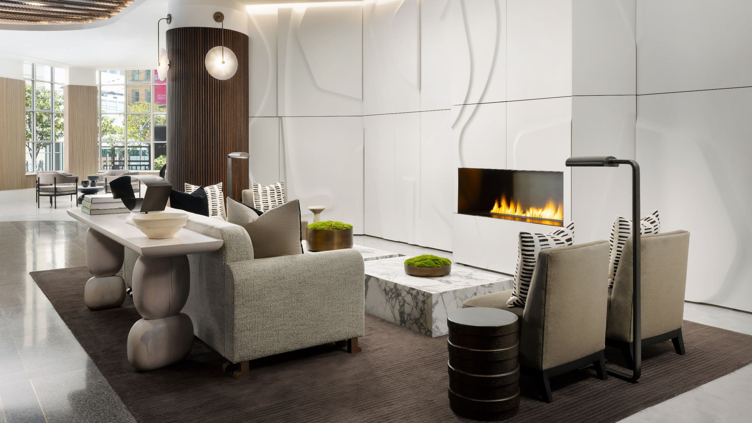 Hyatt Regency San Francisco Downtown SOMA Makespace Fireplace Seating
