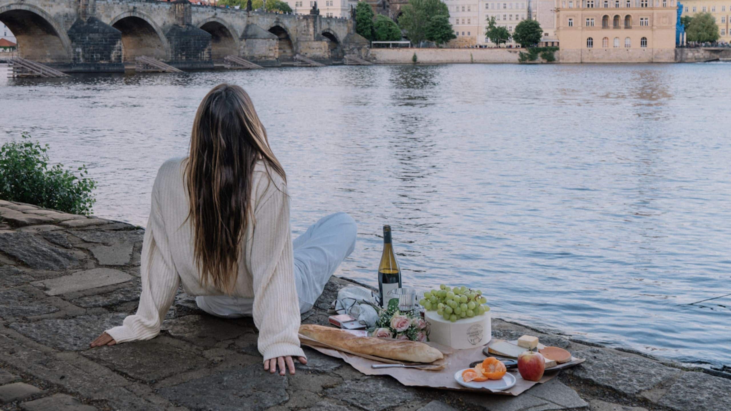 Andaz Prague Destination Waterfront Picnic Woman