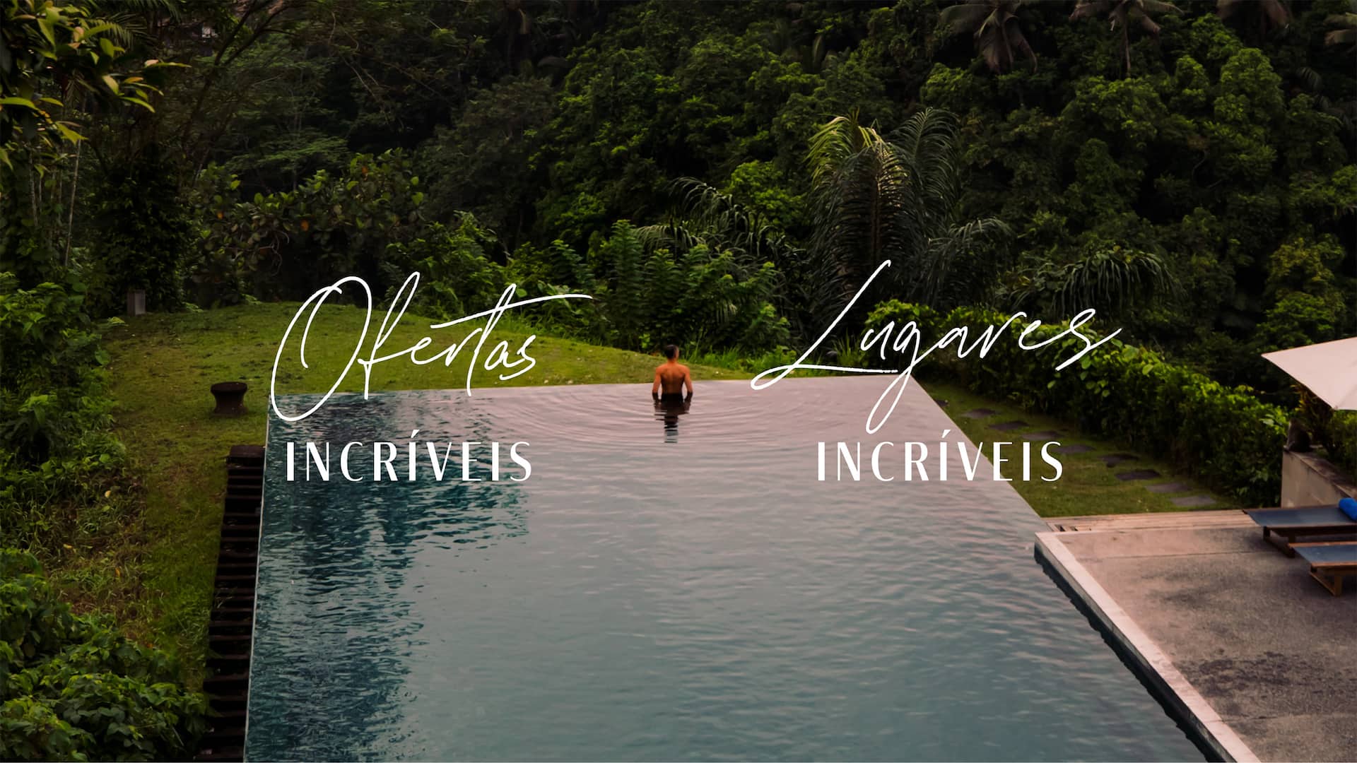 Aerial View Infinity Pool Trees