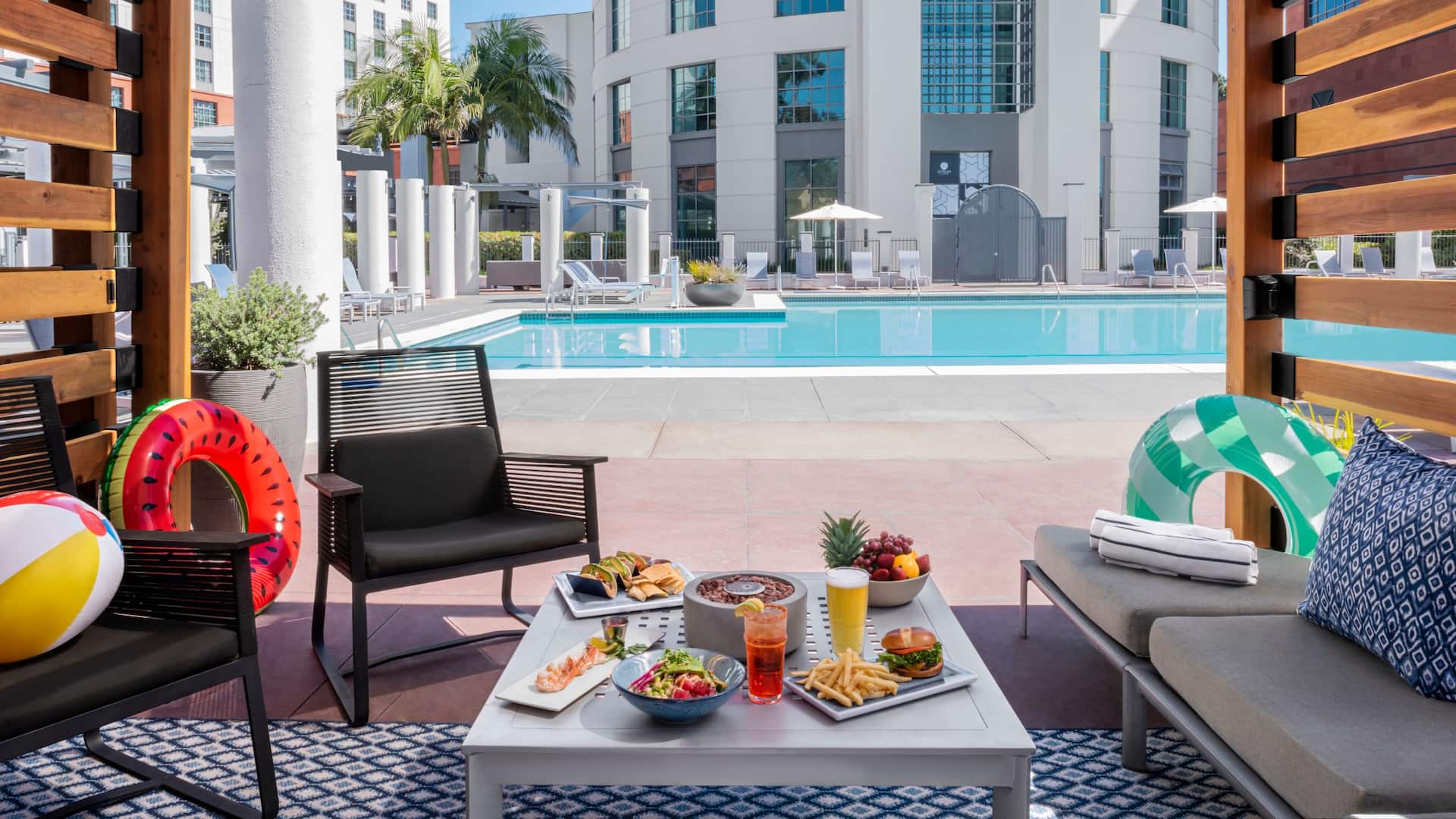 Hyatt Regency La Jolla at Aventine Deluxe Cabana Food And Drinks