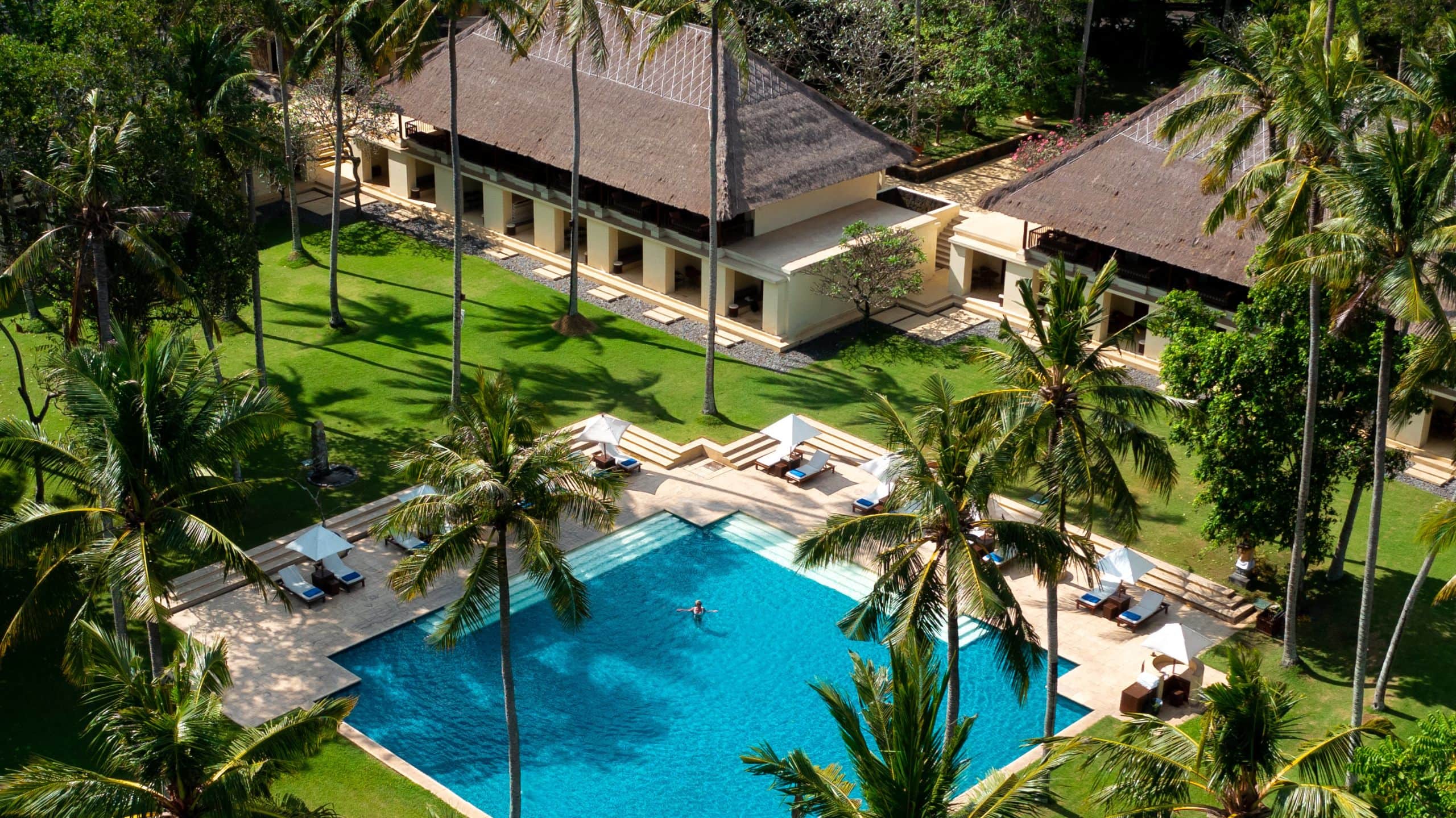 Alila Manggis Aerial View Hotel Exterior Pool