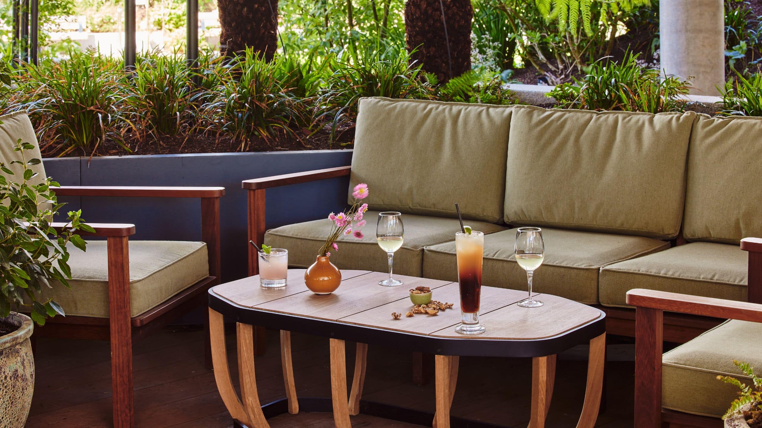 Hyatt Centric Cambridge Terrace Table Cocktails