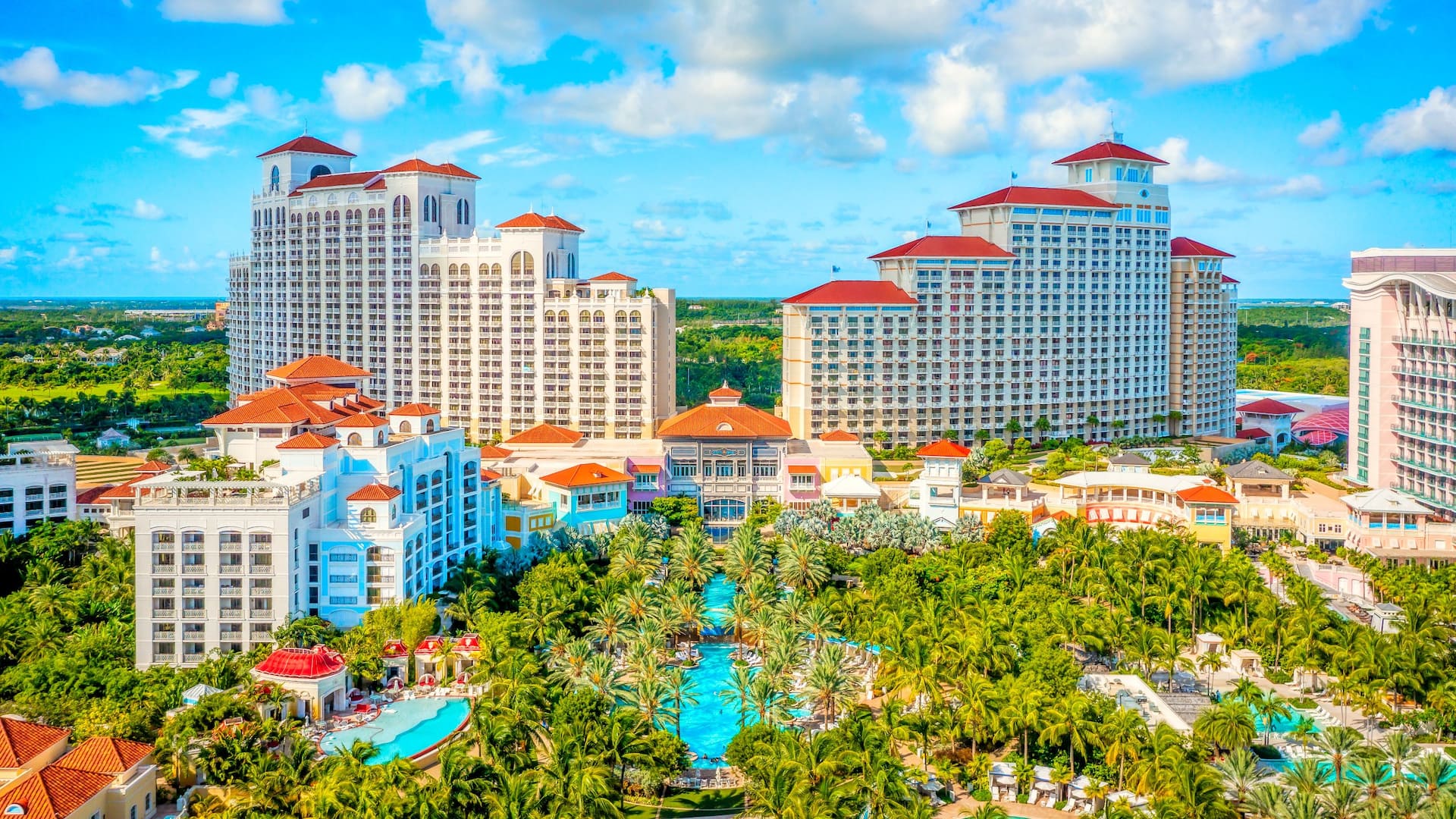 Grand Hyatt Baha Mar East And West Towers Aerial View