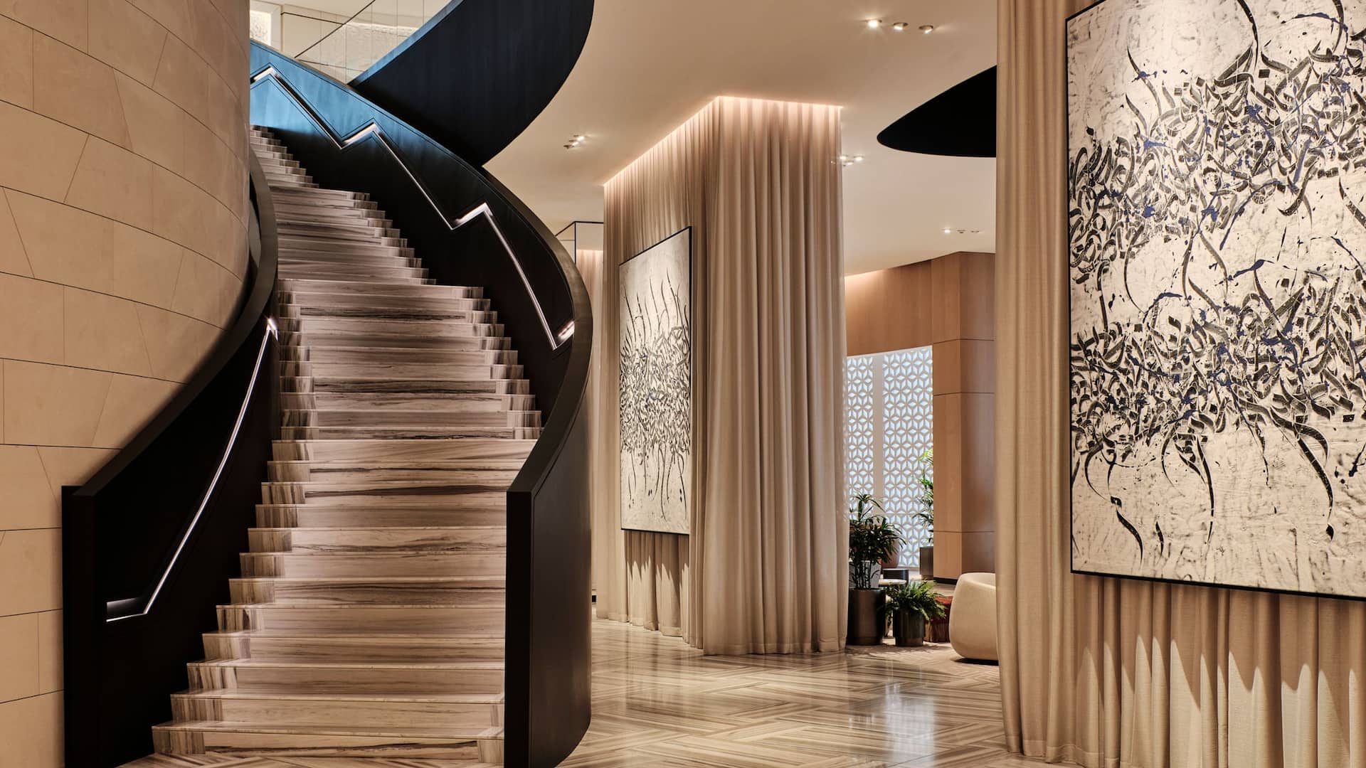 Grand Hyatt Kuwait Staircase Entrance