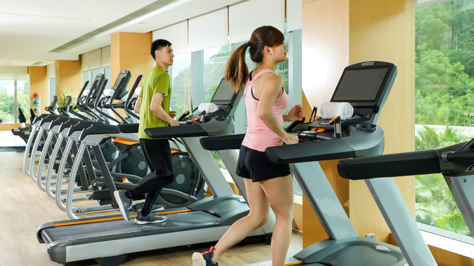 Hyatt Regency Hong Kong, Sha Tin Fitness Center Running On Treadmill