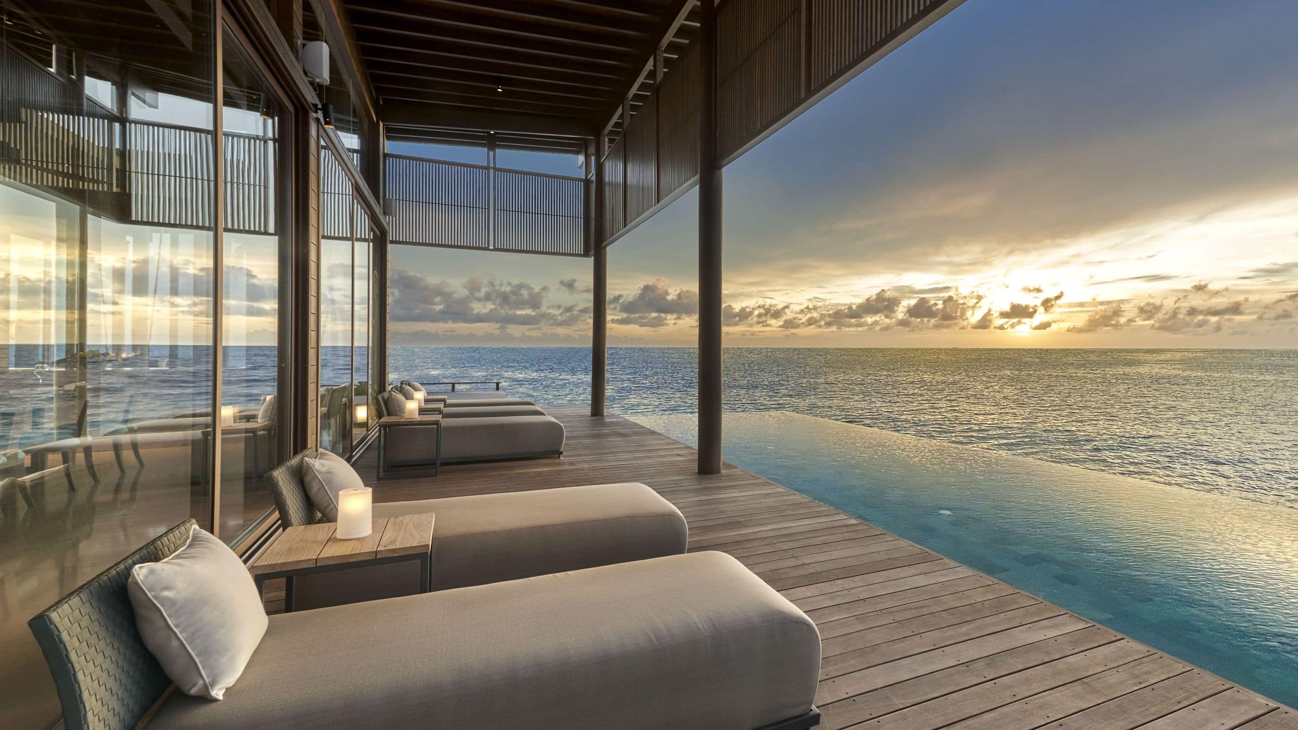 Park Hyatt Maldives Hadahaa Presidential Residence Infinity Pool Sunset