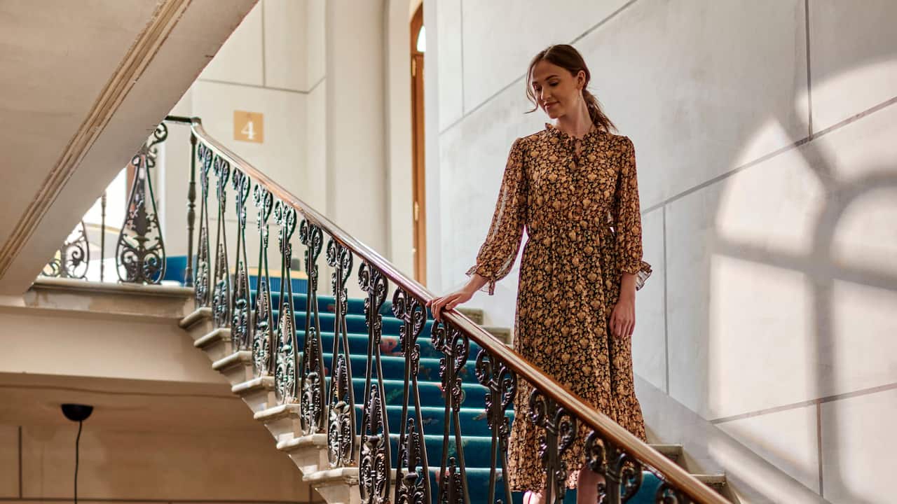 Woman Elegance Stairs
