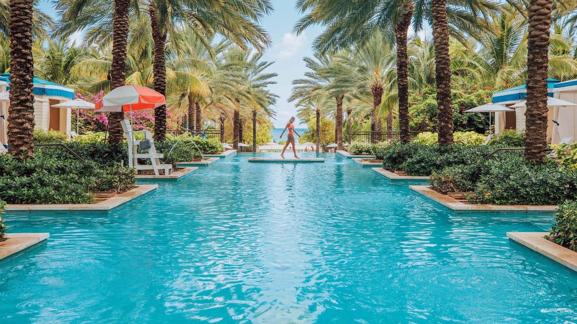 Grand Hyatt Baha Mar Reflections Pool Woman