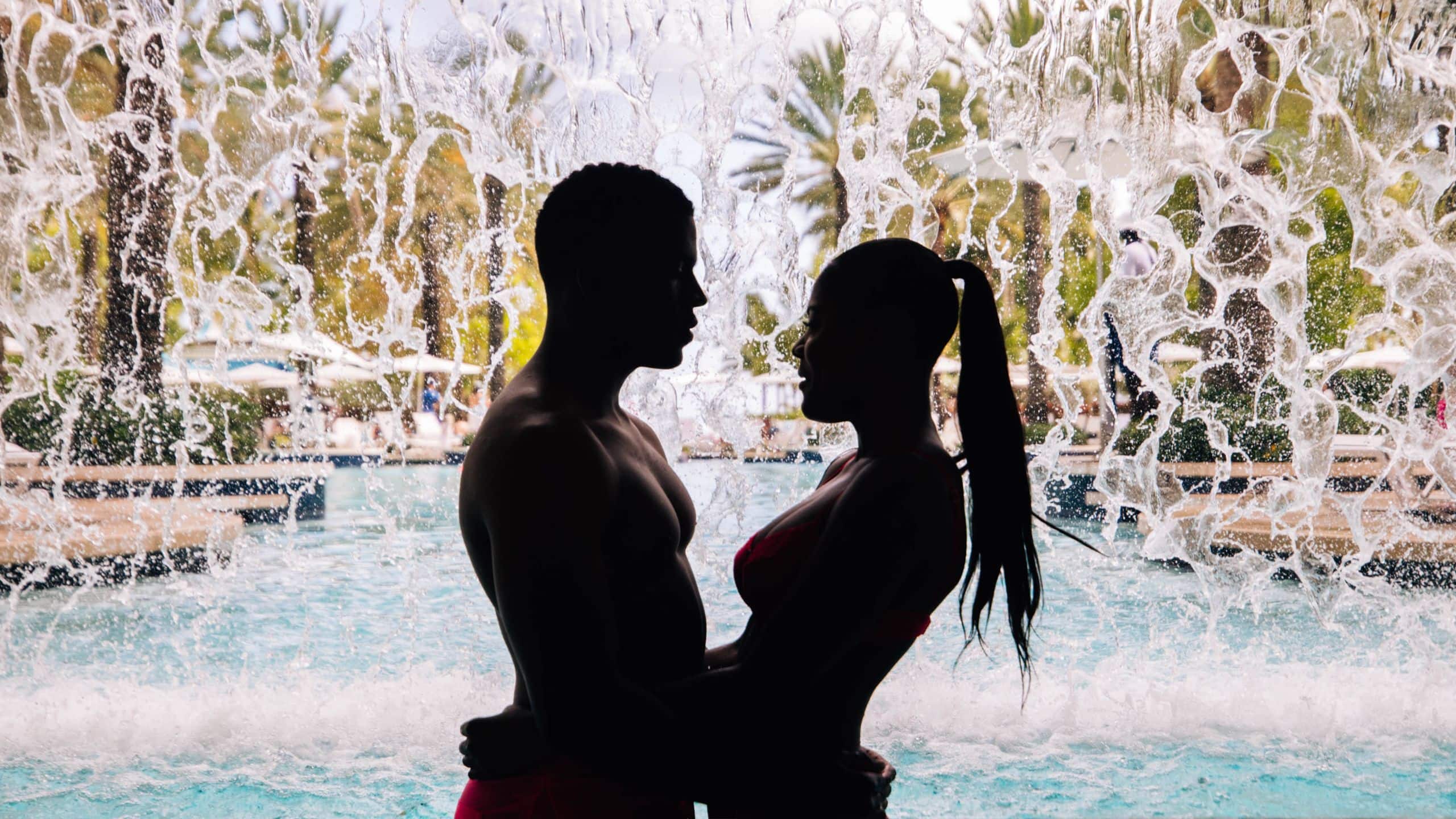 Grand Hyatt Baha Mar Fortune Pool Couple Waterfall