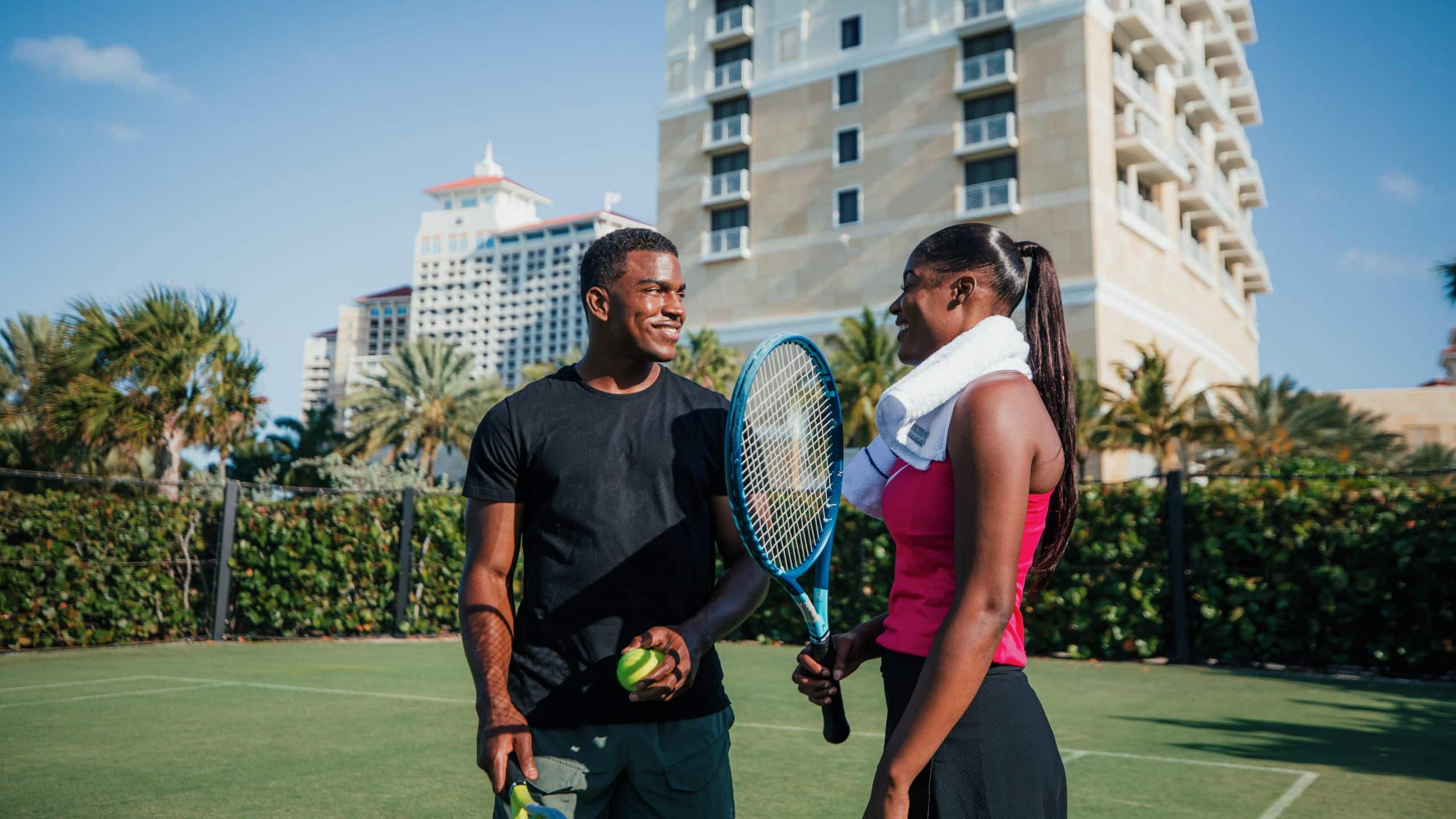 Grand Hyatt Baha Mar Racquet Club Couple Smiling