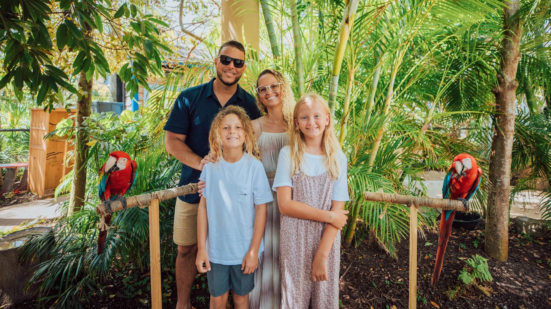 Grand Hyatt Baha Mar Animal Encounter Macaws Family