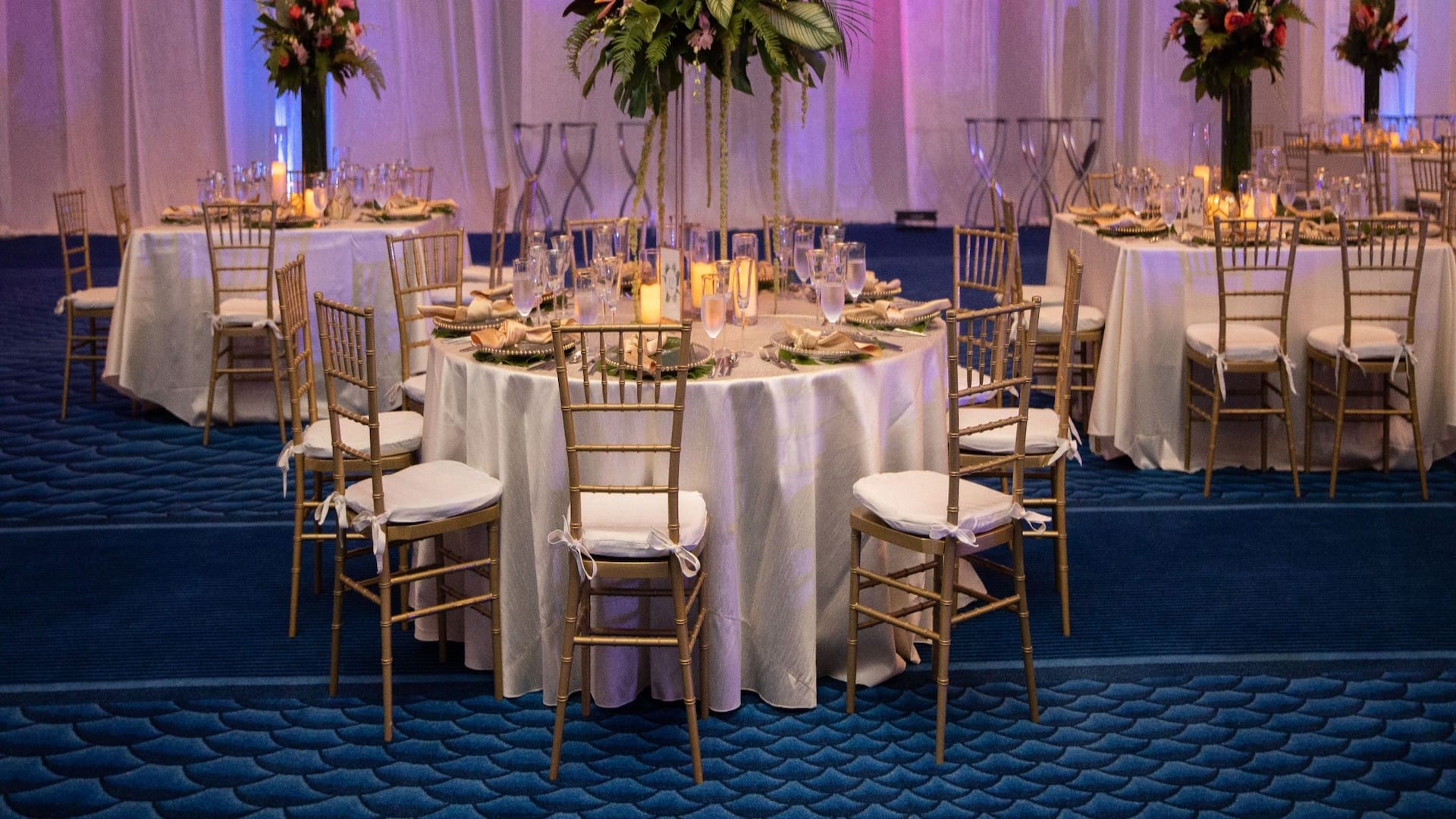 Grand Hyatt Baha Mar Weddings Baha Mar Grand Ballroom Round Tables