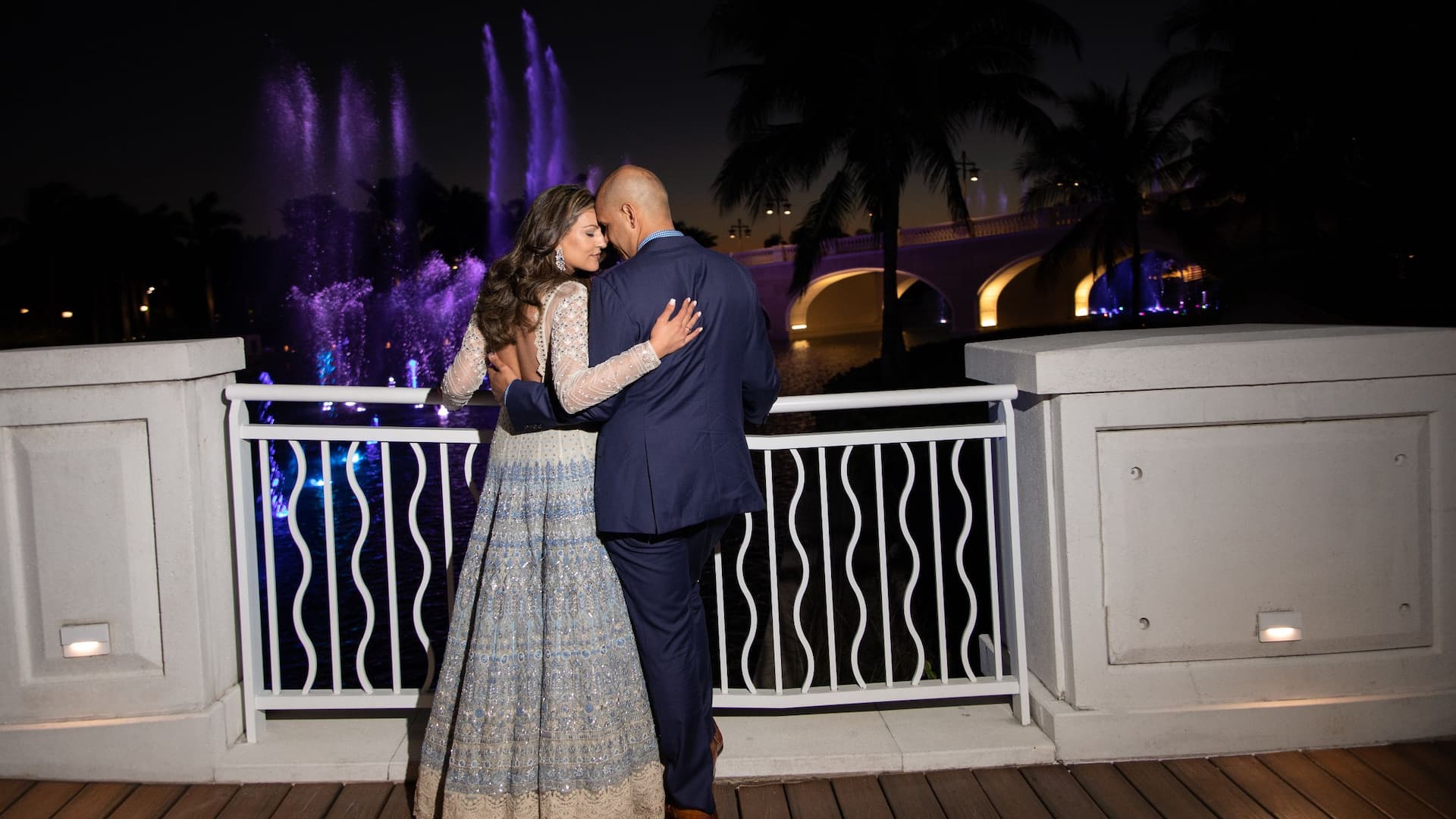 Grand Hyatt Baha Mar Wedding Couple Fountain