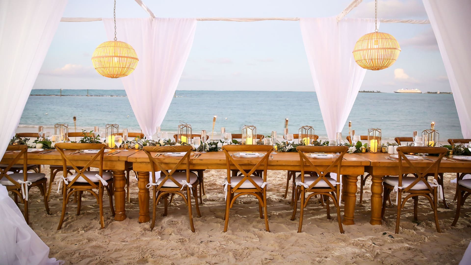 Grand Hyatt Baha Mar Beach Wedding Table