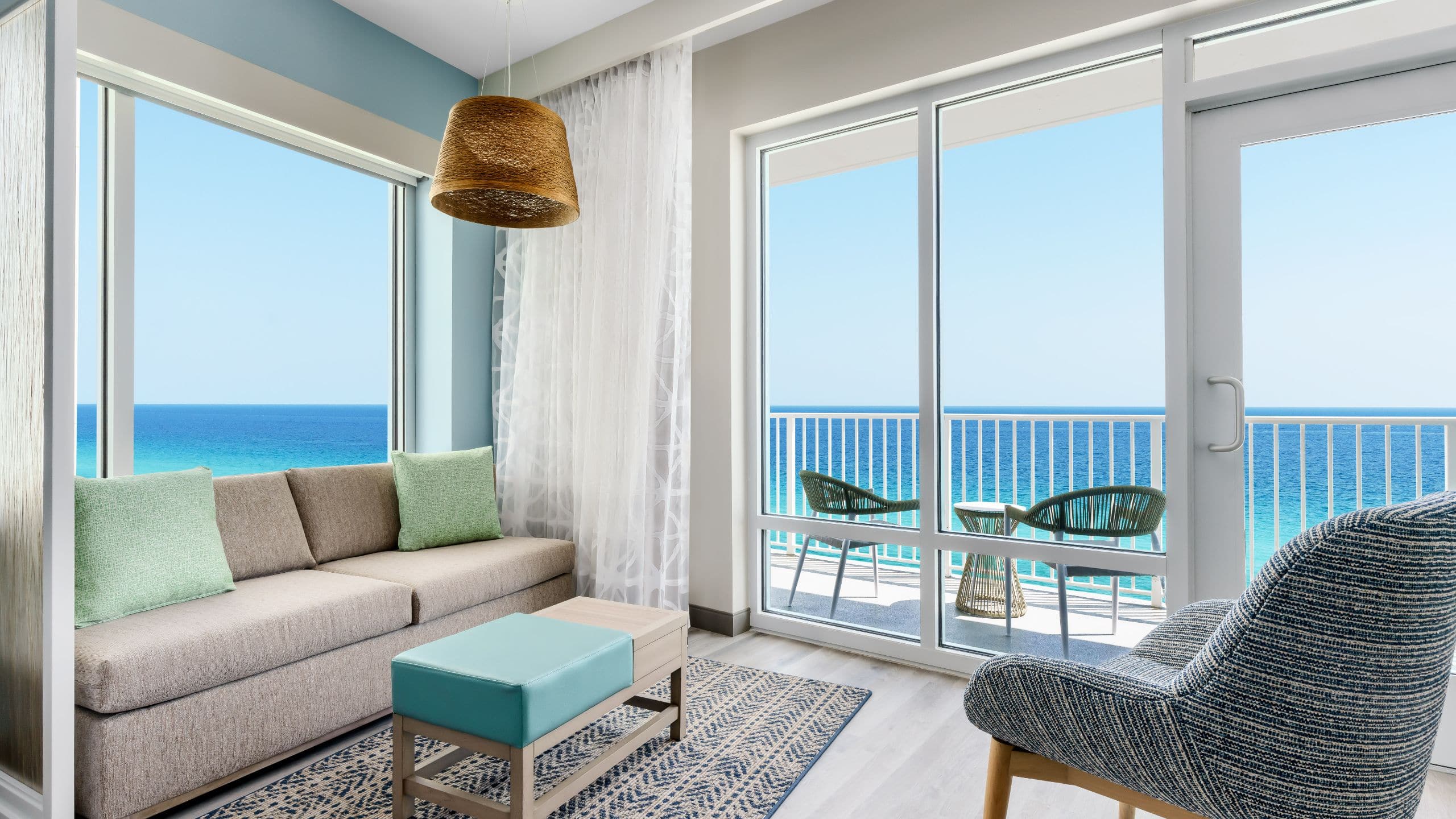 Hyatt Place Panama City Beach / Beachfront Living Area Windows Gulf View