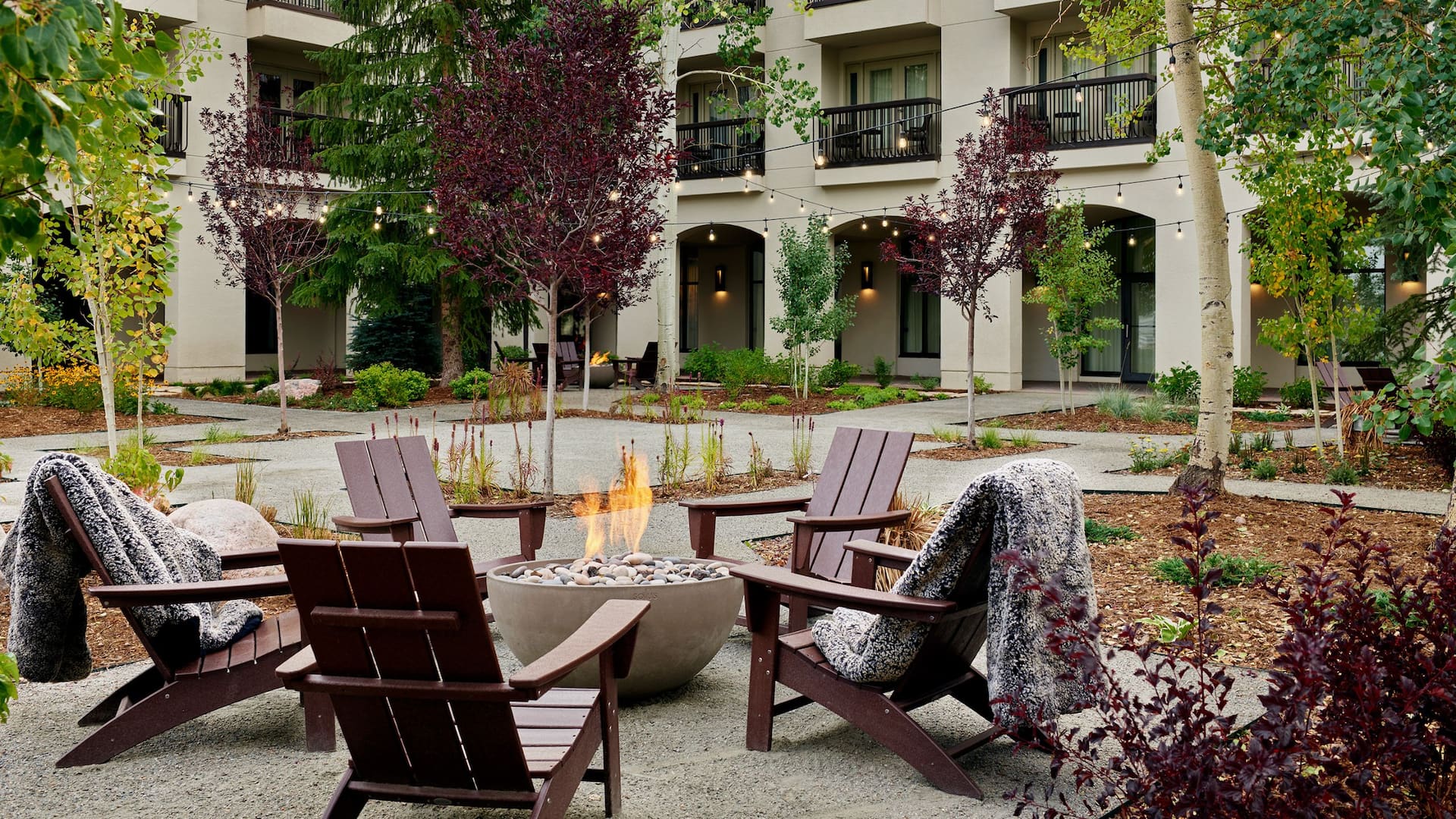 Grand Hyatt Vail Zen Garden Firepit Seating