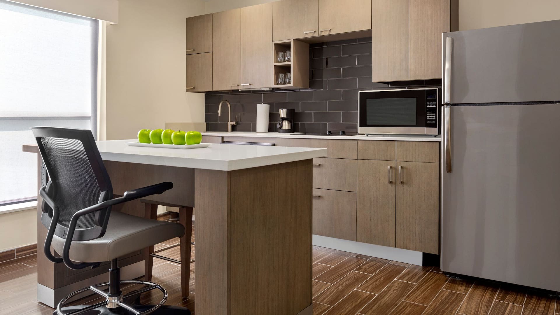 3 of 4 Hyatt House Bryan / College Station 1 Bedroom 2 Queen Suite Kitchen