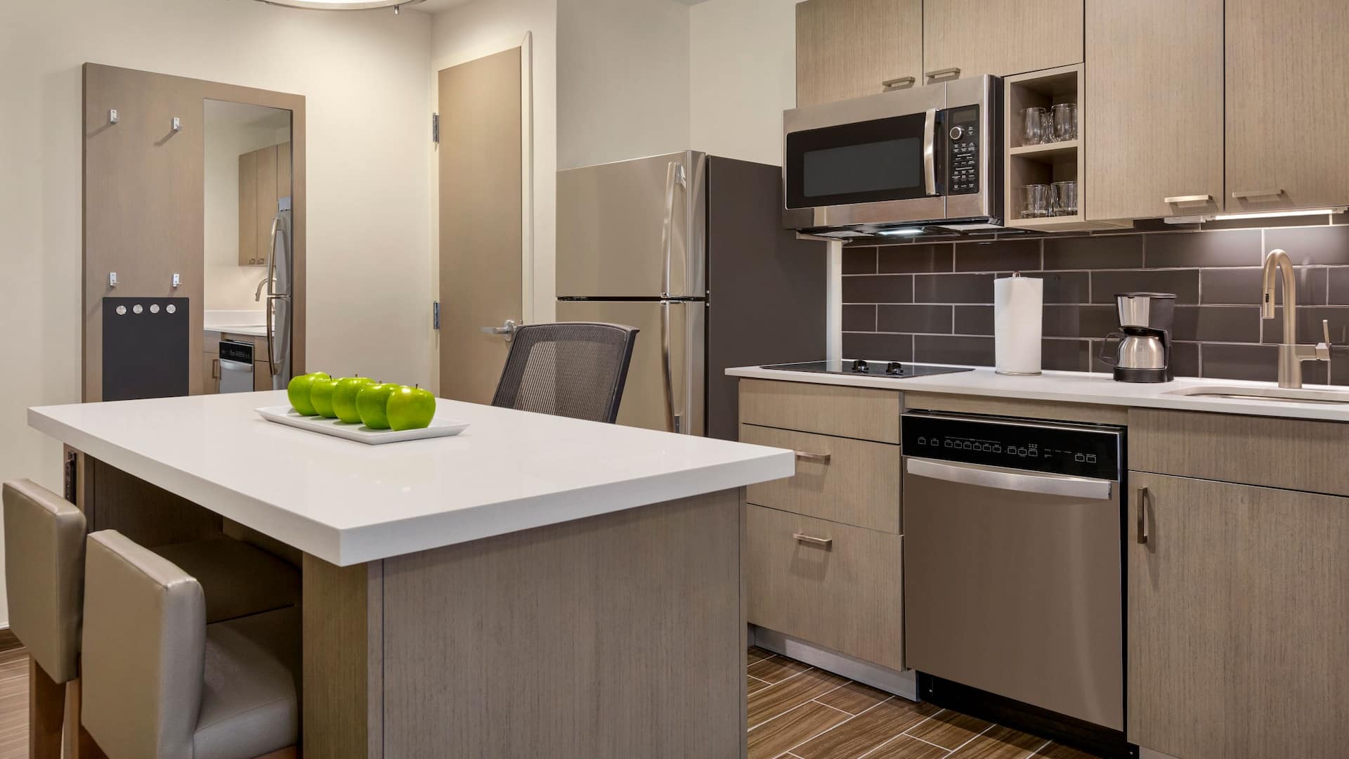 3 of 4 Hyatt House Bryan / College Station One Bedroom King Suite Kitchen