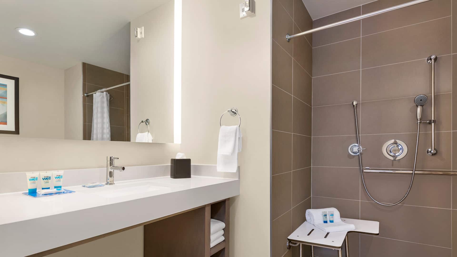 3 of 3 Hyatt House Bryan / College Station Accessible Bathroom Roll In