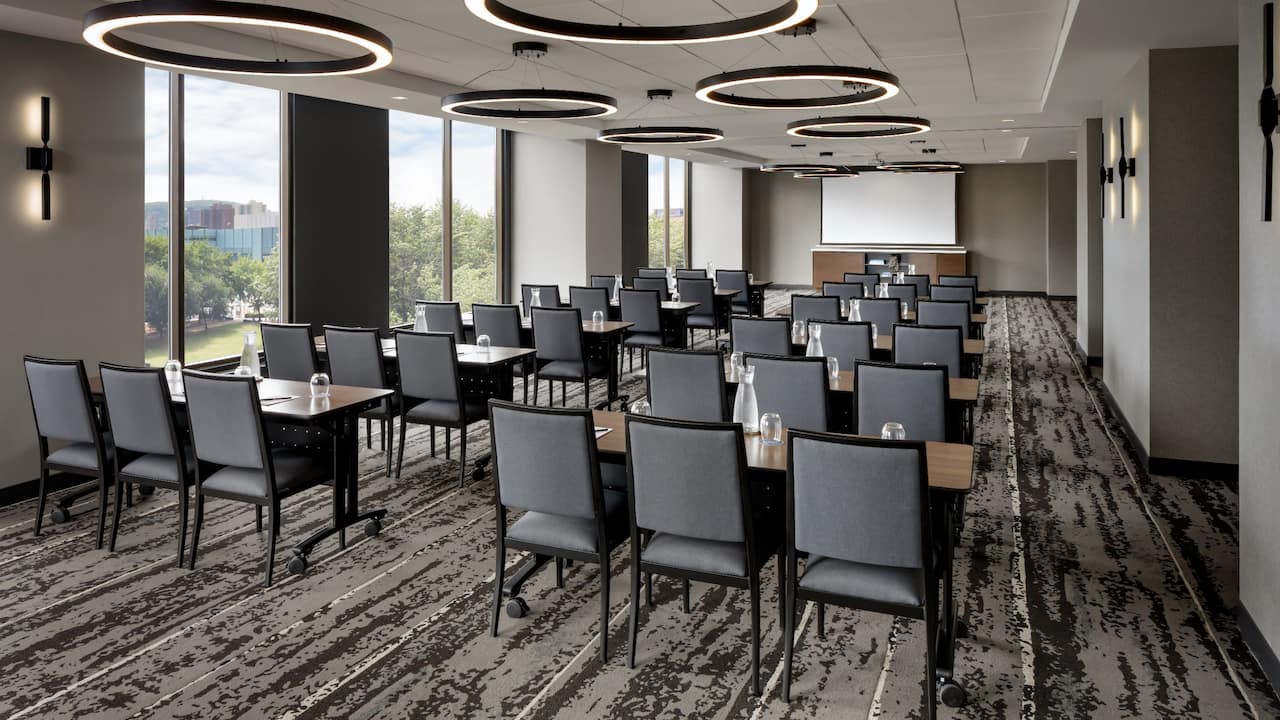 Purple Studio Meeting Room Classroom Setup