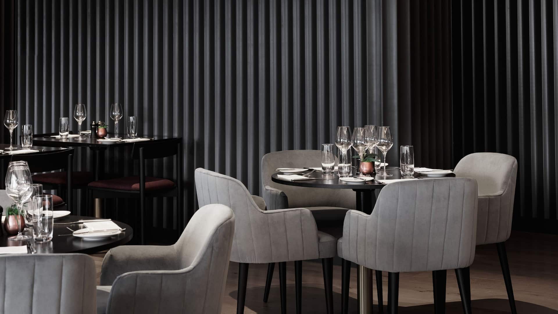 Hyatt Regency Elondi Restaurant Dining Tables Grey Chairs