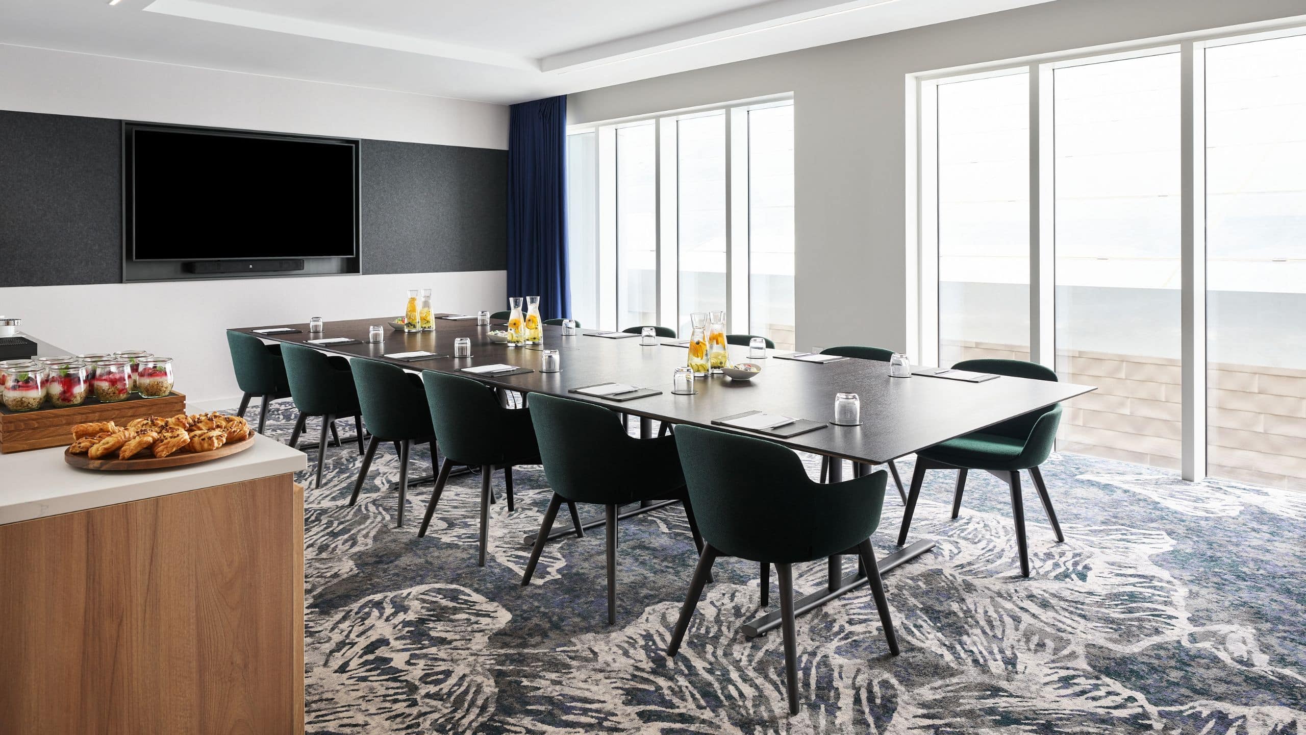 Hyatt Regency Poplar Suite Conference Table Setup