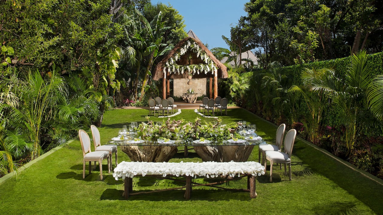 Dreams Tulum Secret Garden Wedding Setup