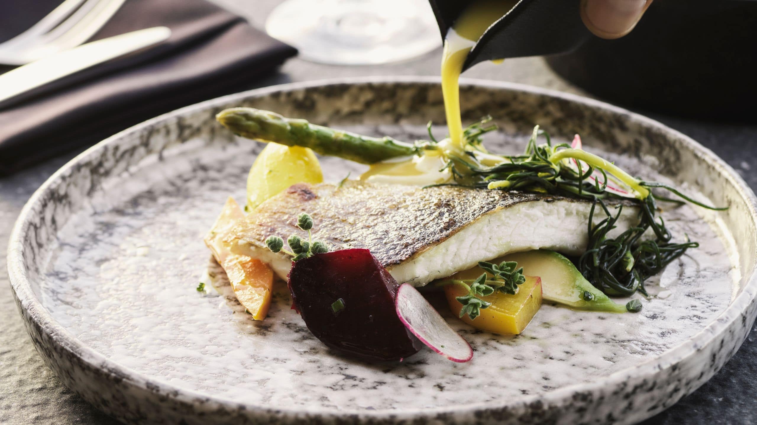 Magma Resort Santorini Seabass