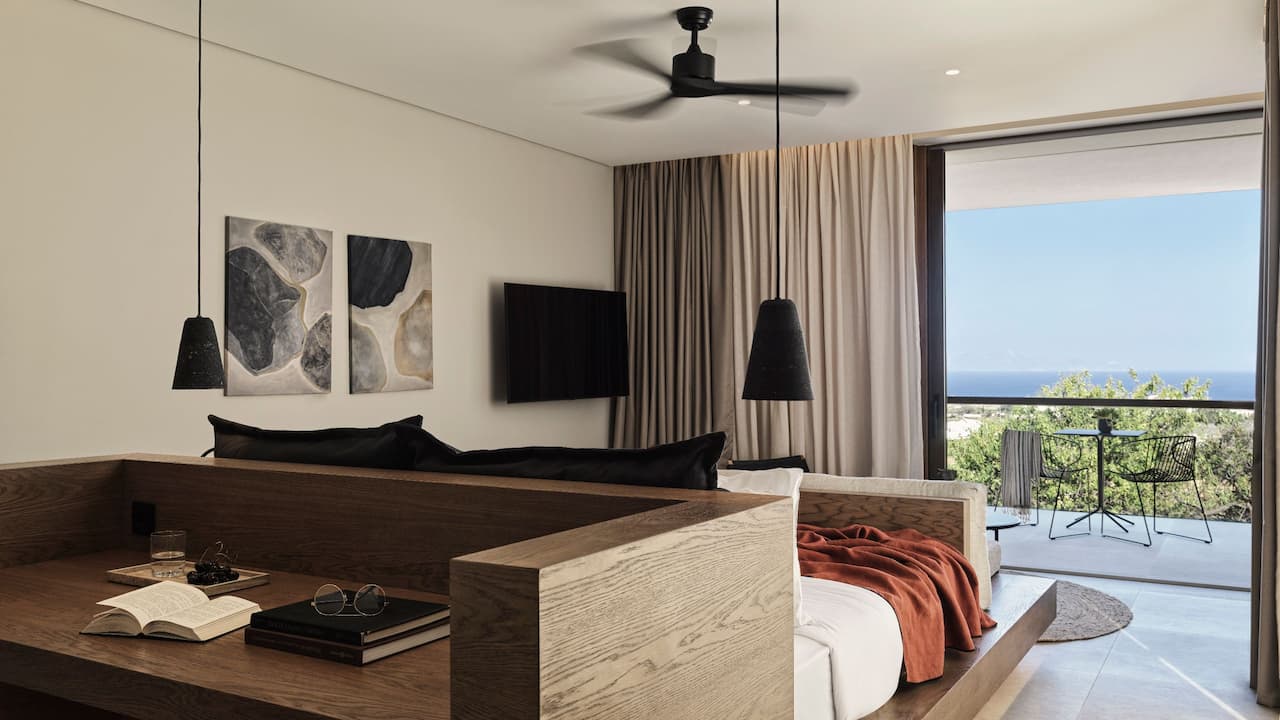 Magma Resort Santorini Lava Suite Seaview with Jacuzzi