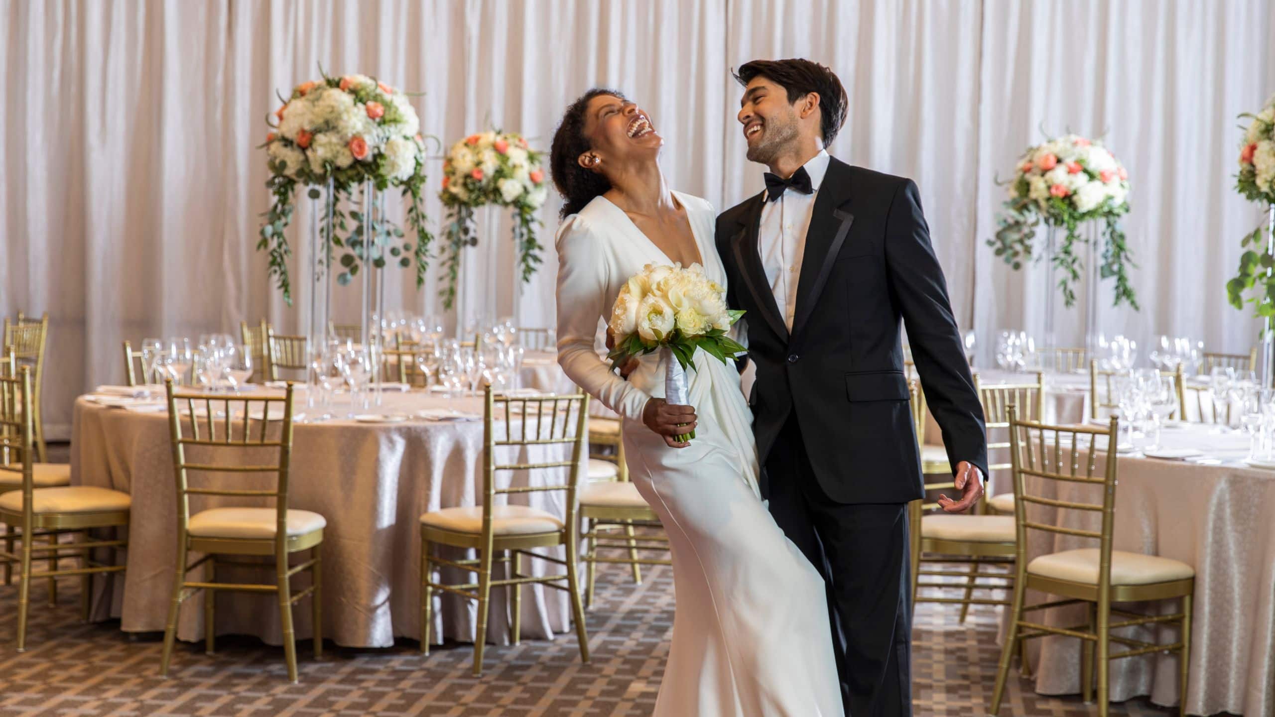 Park Hyatt Chicago Wedding Couple Salon Bride Groom