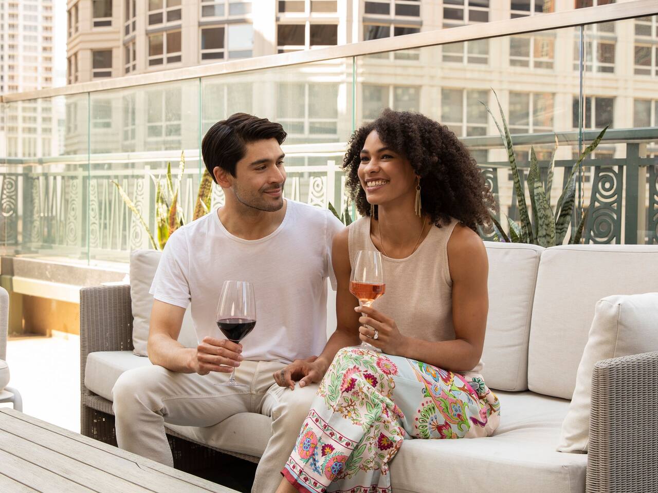 Nomi Rooftop Terrace Drinks Couple