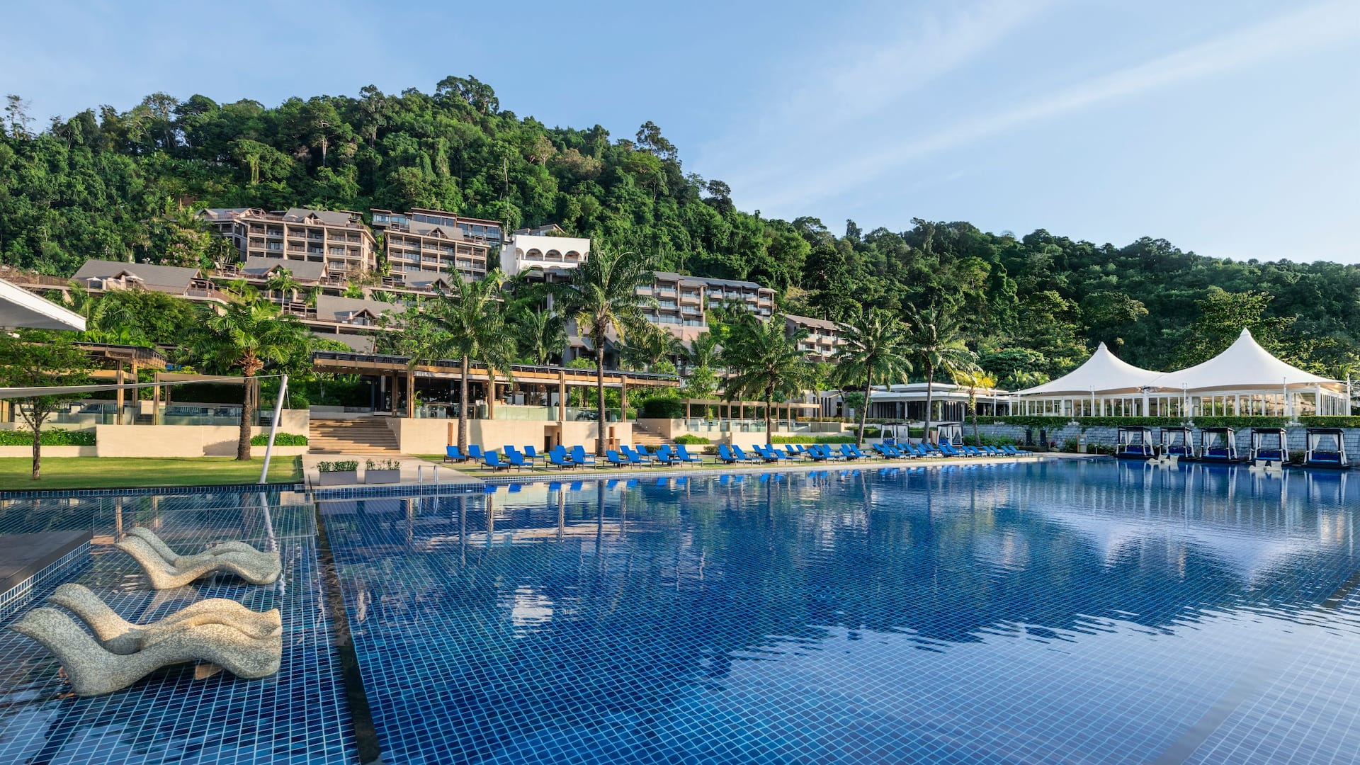 Hyatt Regency Phuket Resort Oceanfront Infinity Pool Day Time