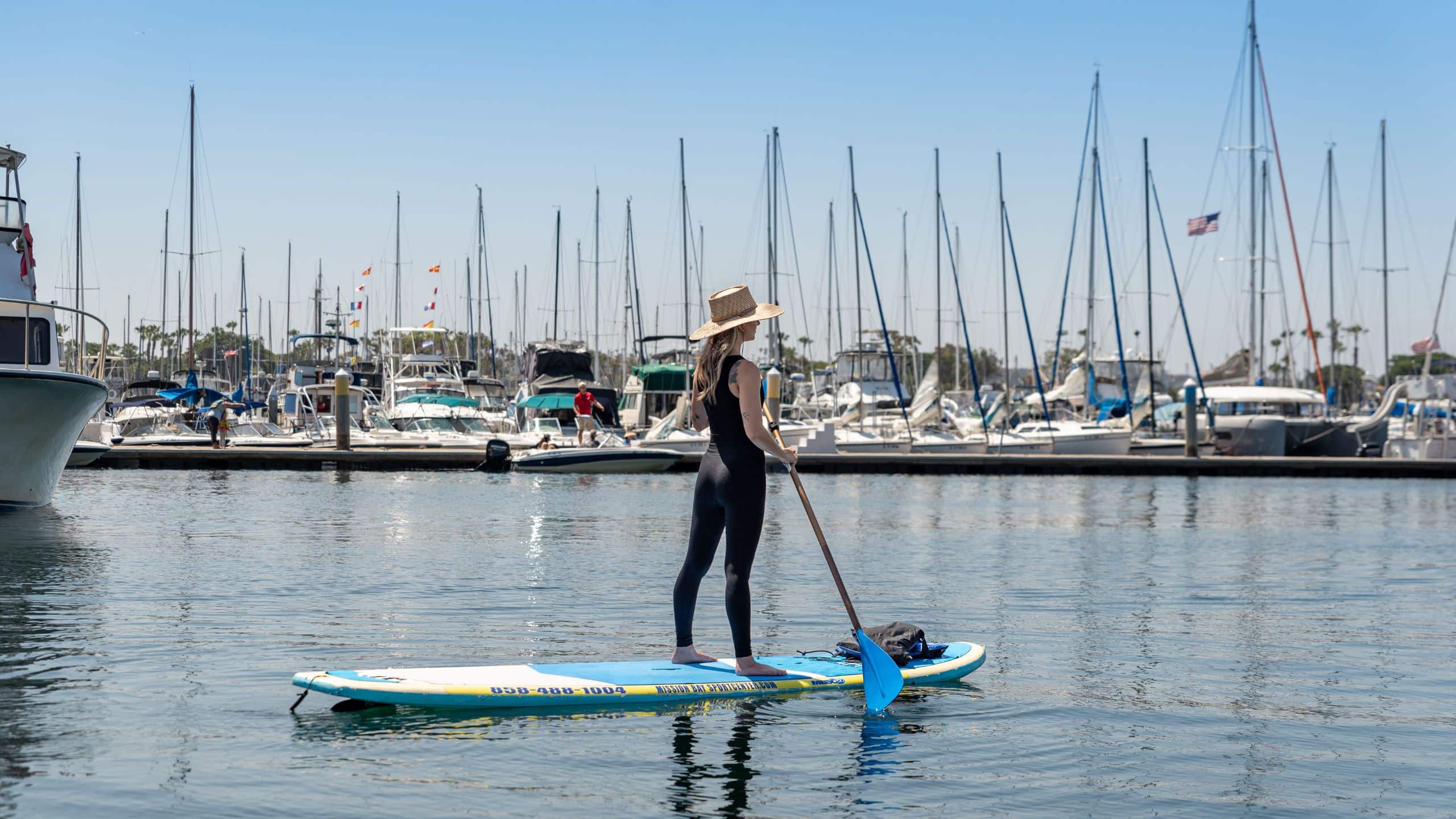Hyatt Regency Mission Bay Spa and Marina Mission Bay Sport Center Marina Woman Paddle Boarding