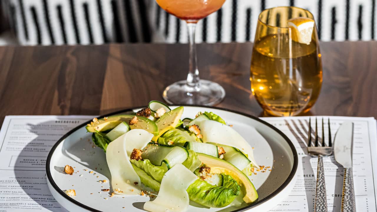 Cucumber Avocado Salad w/ Cocktails