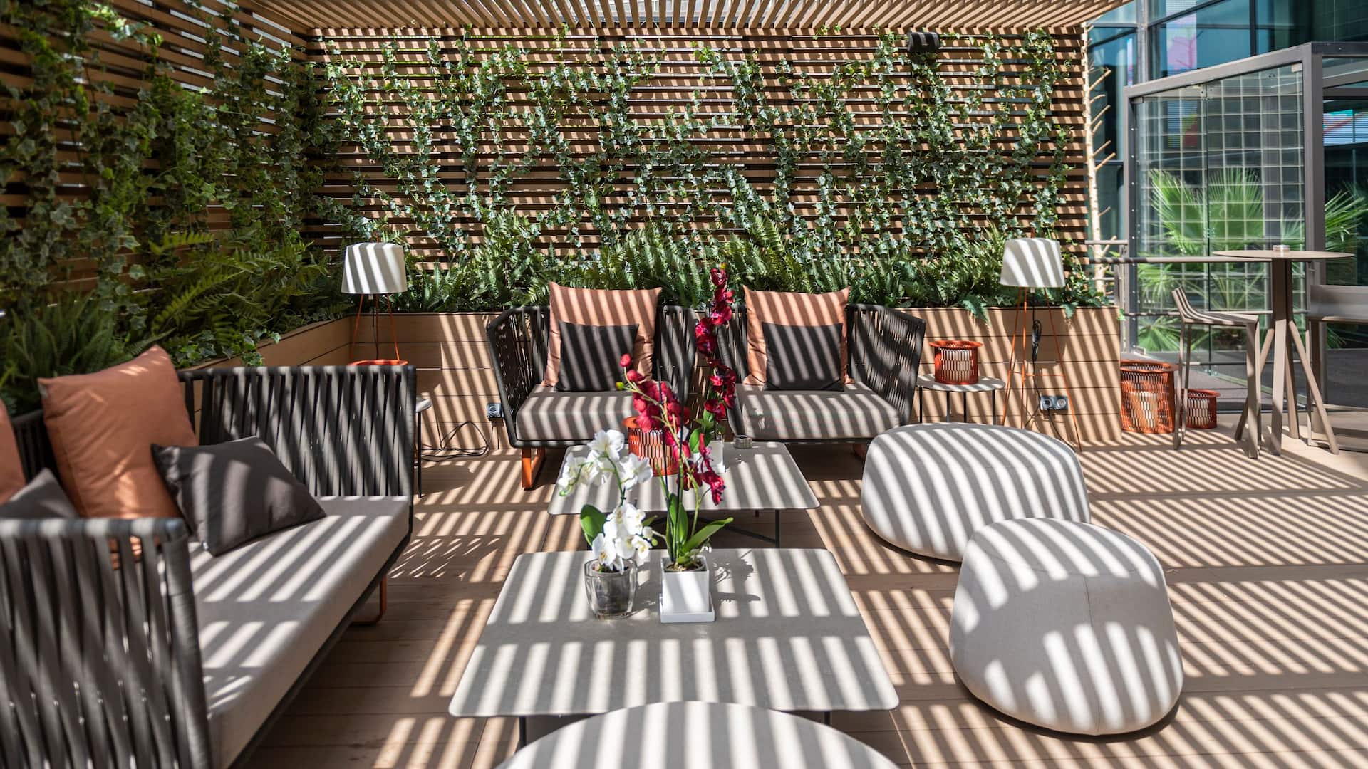 2 of 2 Hyatt Regency Barcelona Tower Axis Terrace Seating Area Shadow