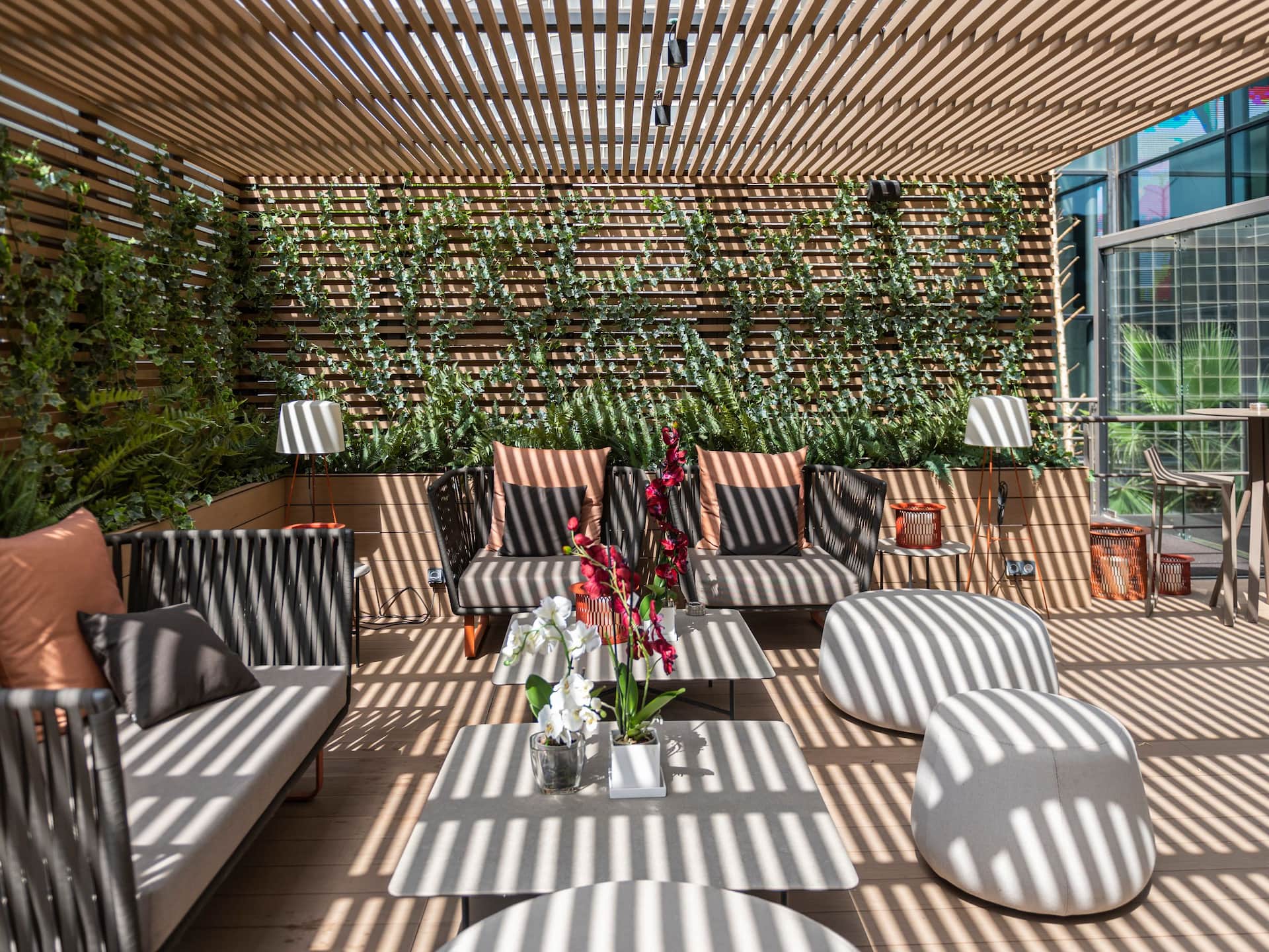 Hyatt Regency Barcelona Tower Axis Terrace Seating Area Shadow
