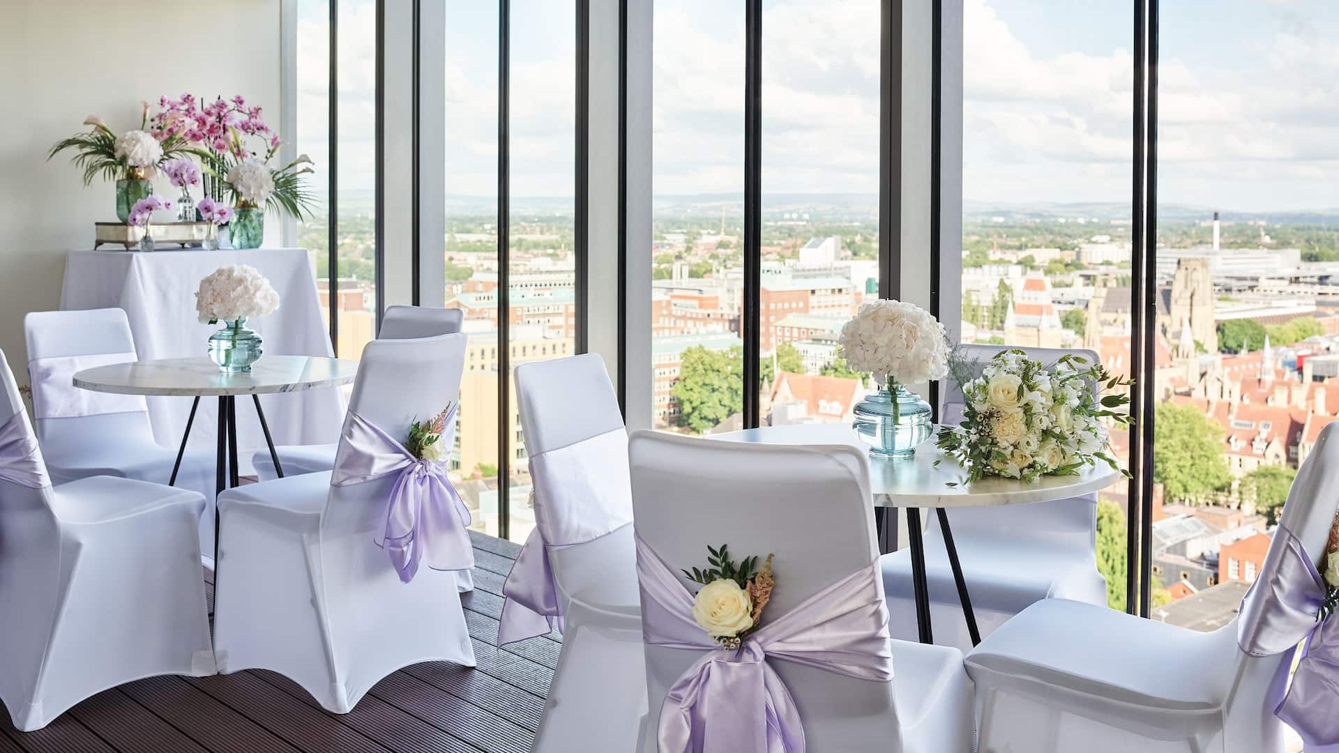 Hyatt Regency Manchester Wedding Tables 18th Floor