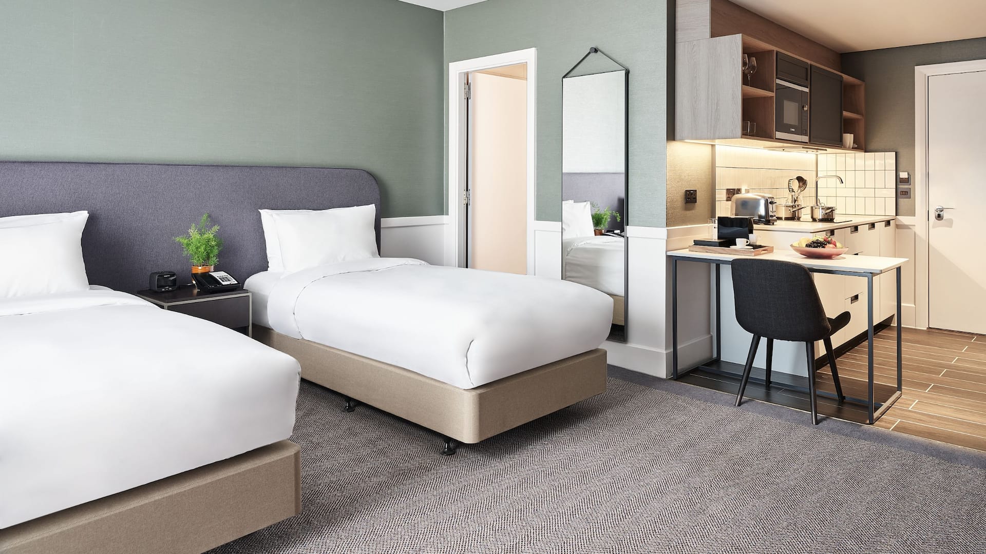 Hyatt House Manchester Two Twin Beds
