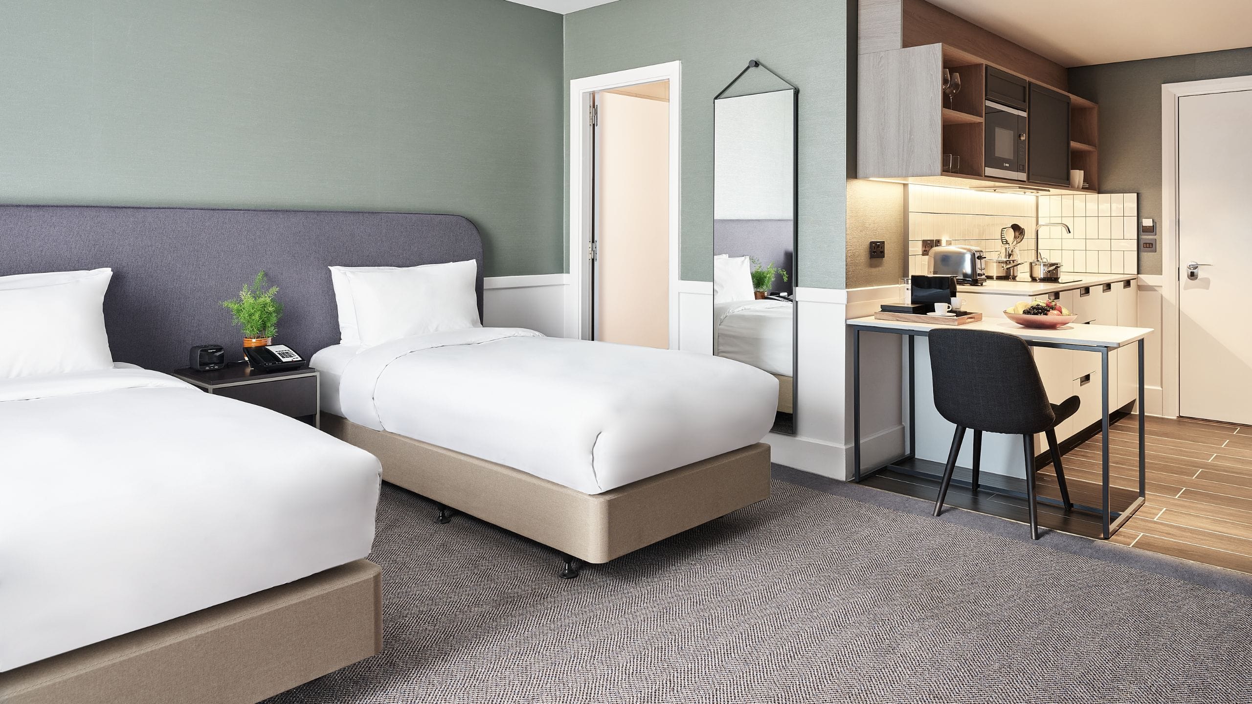 Hyatt House Manchester Two Twin Beds