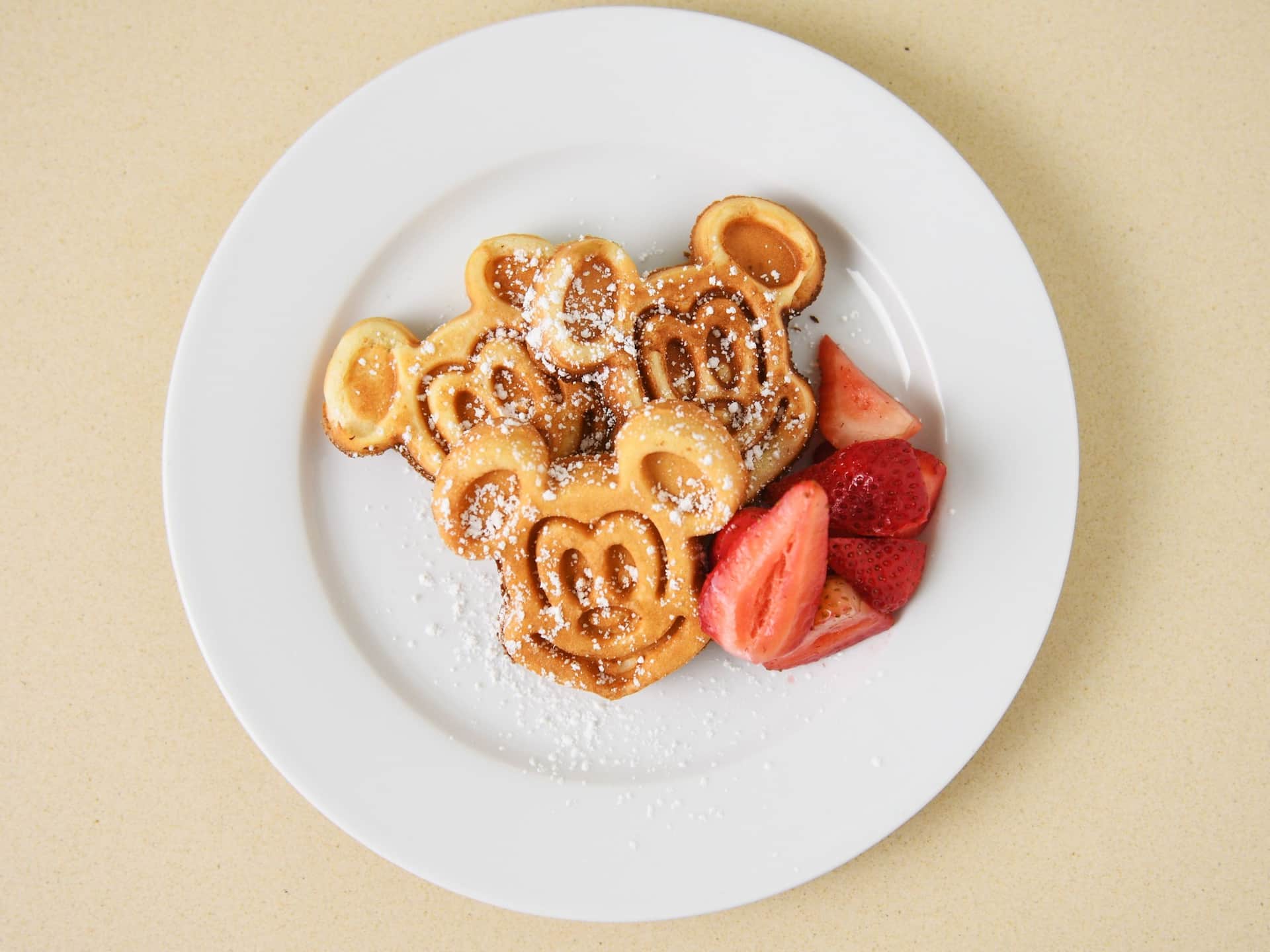 Hyatt Regency Orange County Tusca Mickey Mouse Waffles Strawberries