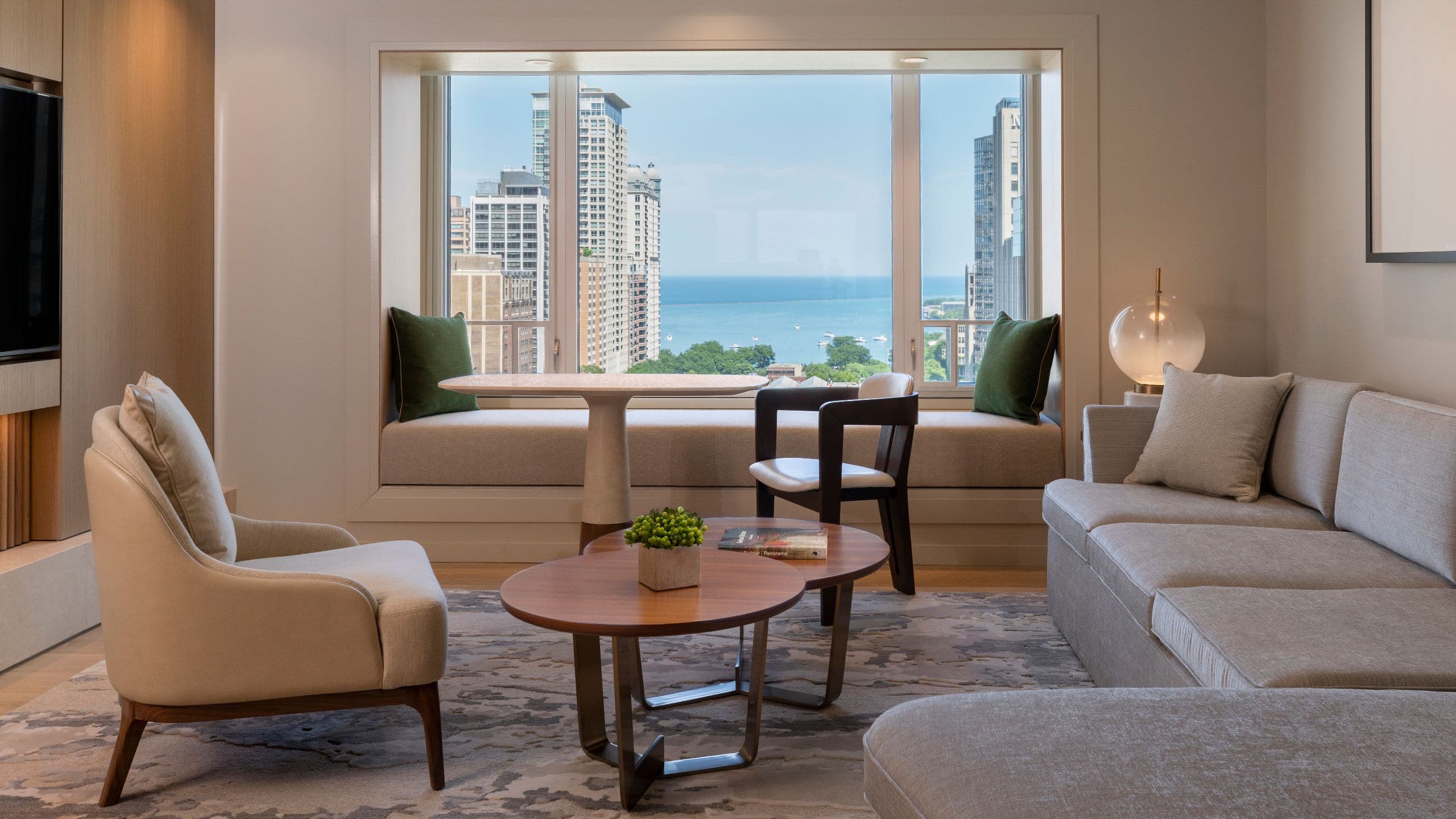 Park Hyatt Chicago Suite Living Room Overlooking Lake
